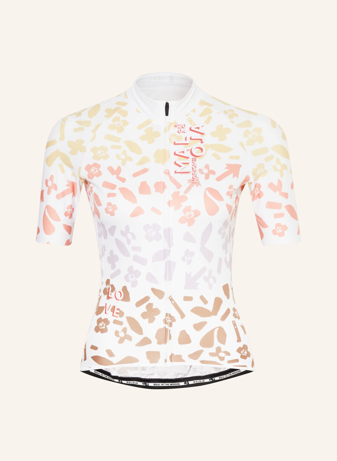 maloja Cycling jersey YUKONM., Color: WHITE/ YELLOW/ LIGHT PURPLE (Image 1)