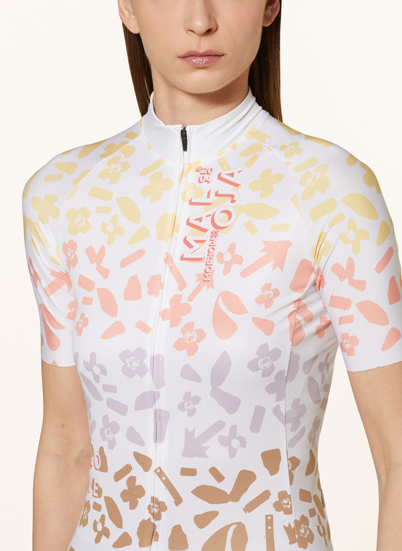 maloja Cycling jersey YUKONM., Color: WHITE/ YELLOW/ LIGHT PURPLE (Image 4)