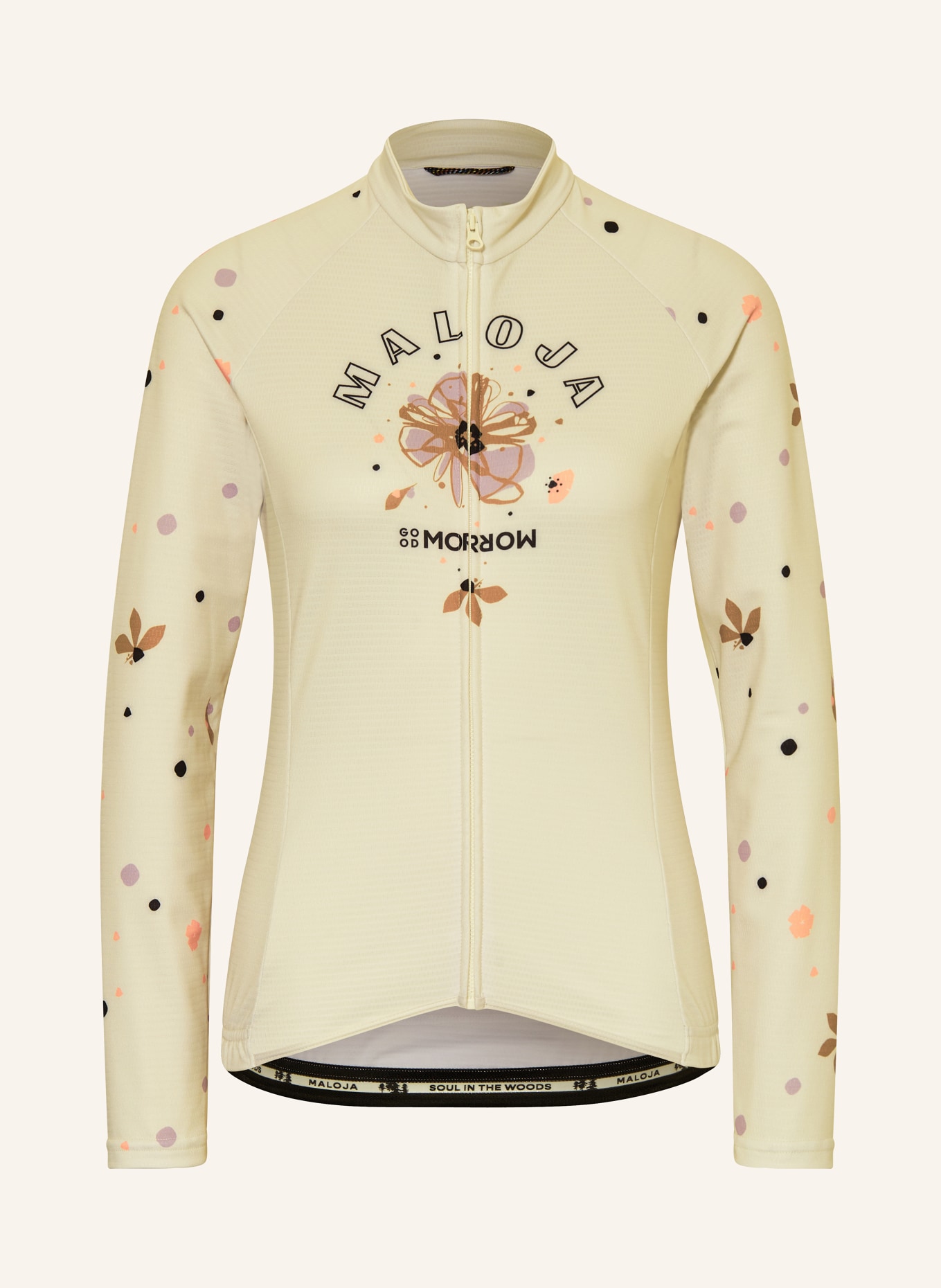 maloja Cycling jacket TENNOM., Color: CREAM/ DARK BLUE/ PURPLE (Image 1)