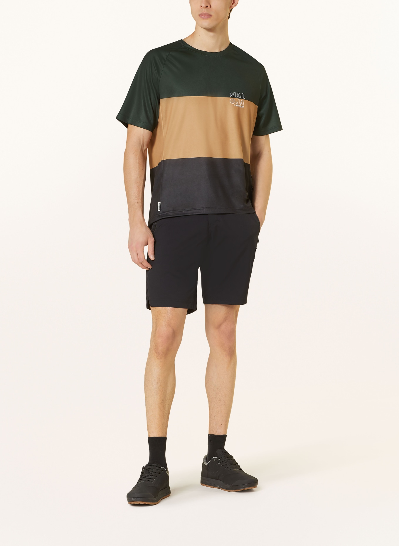 maloja Cycling shirt BARETTIM., Color: DARK GREEN/ COGNAC/ BLACK (Image 2)