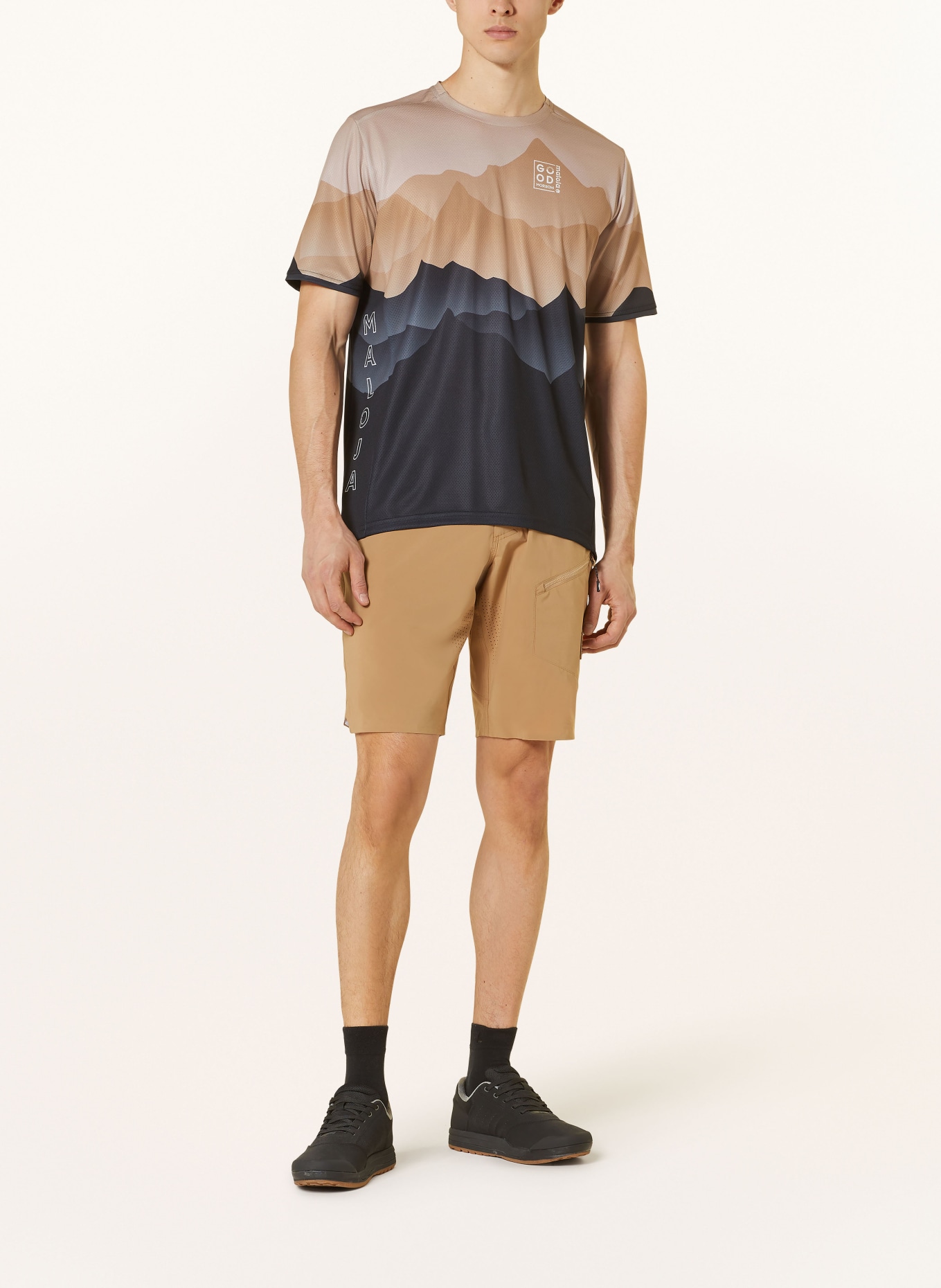 maloja Cycling shirt PAKAM., Color: COGNAC/ LIGHT BROWN/ BLACK (Image 2)