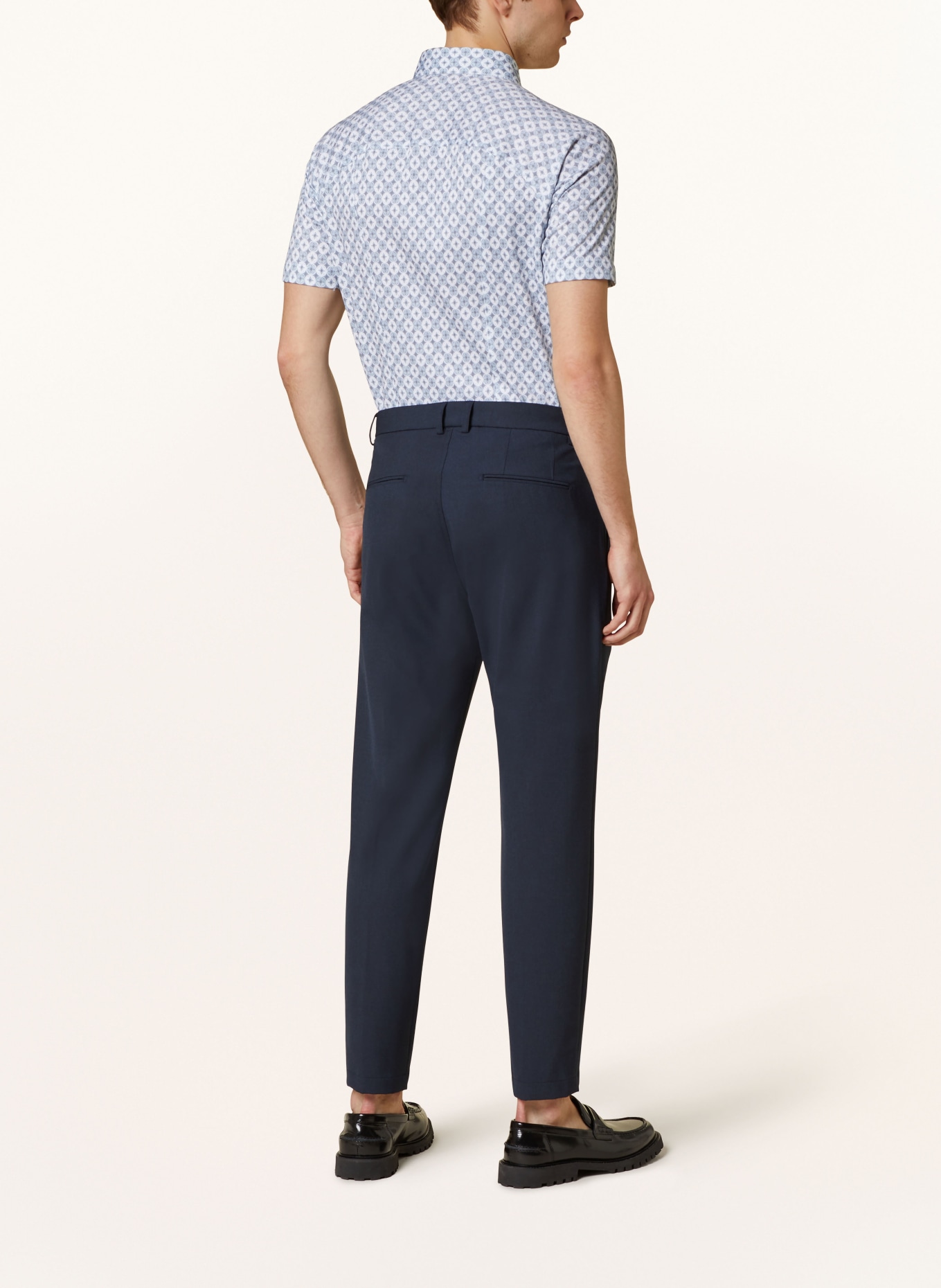 DESOTO Kurzarm-Hemd Slim Fit aus Jersey, Farbe: GRAU/ BLAUGRAU (Bild 3)