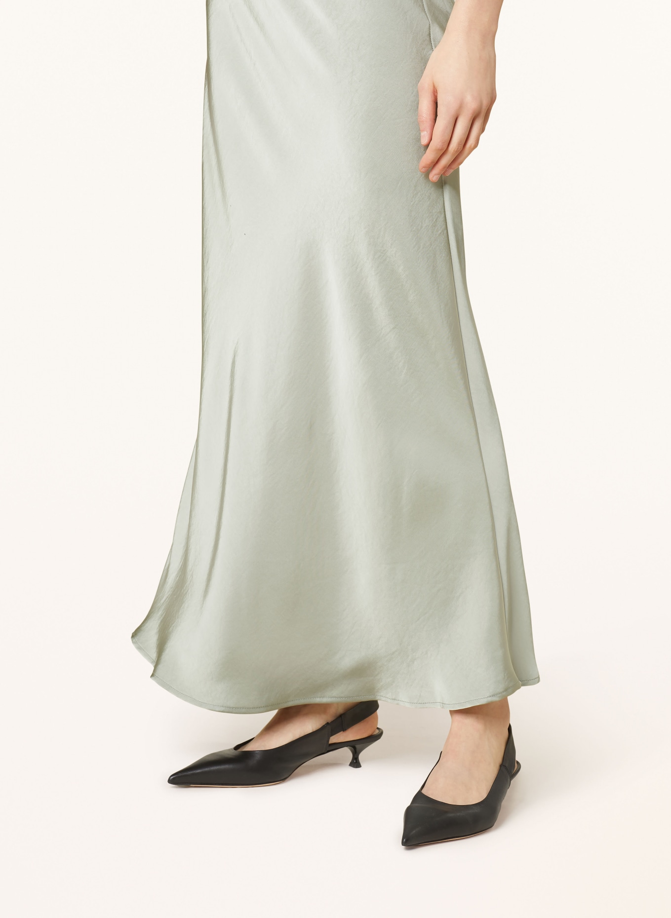 NEO NOIR Satin skirt VICKY, Color: 627 Smoke Green (Image 4)