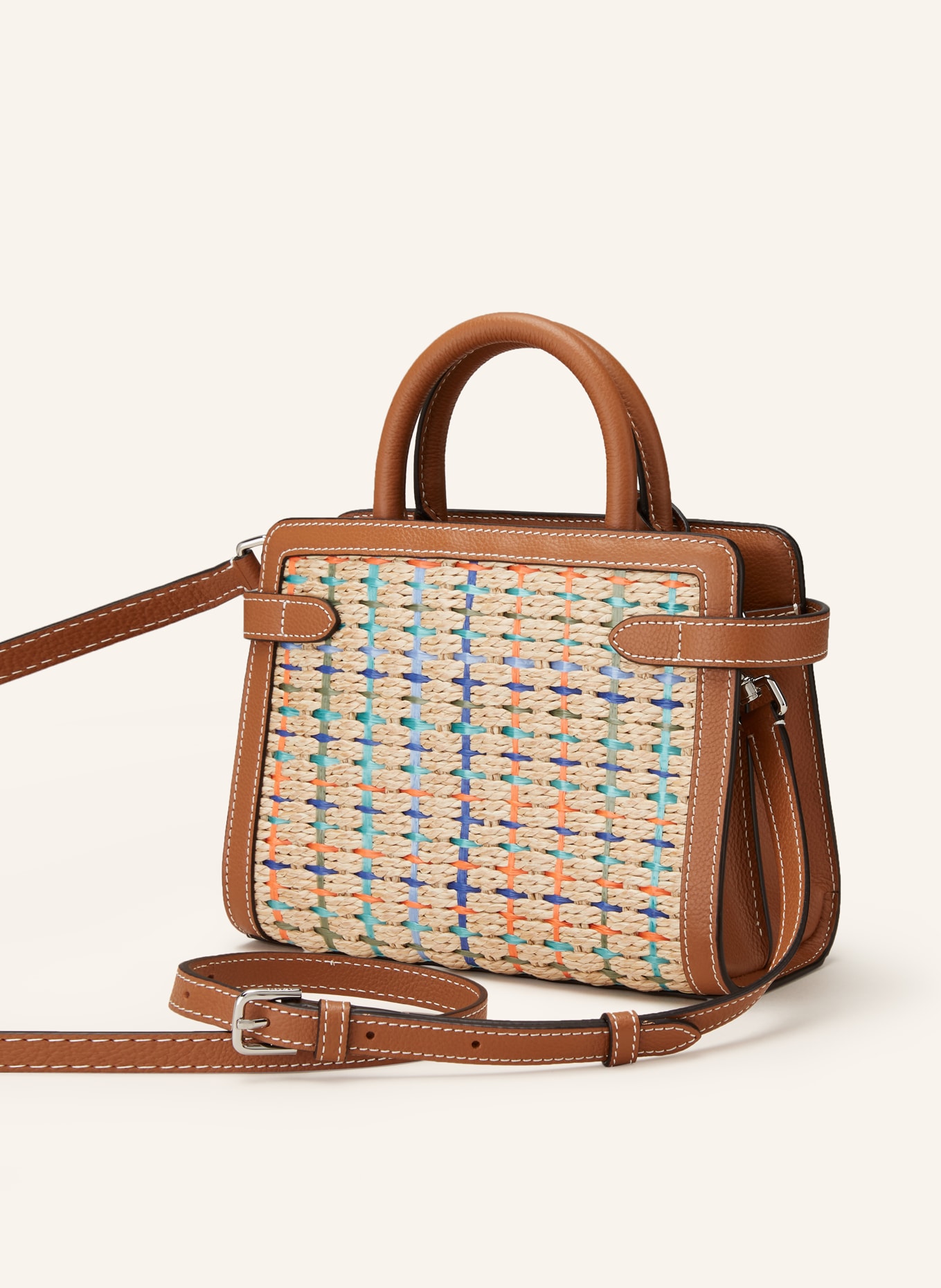 LE TANNEUR Handbag EMILIE SMALL, Color: LIGHT BROWN/ BROWN/ ORANGE (Image 2)
