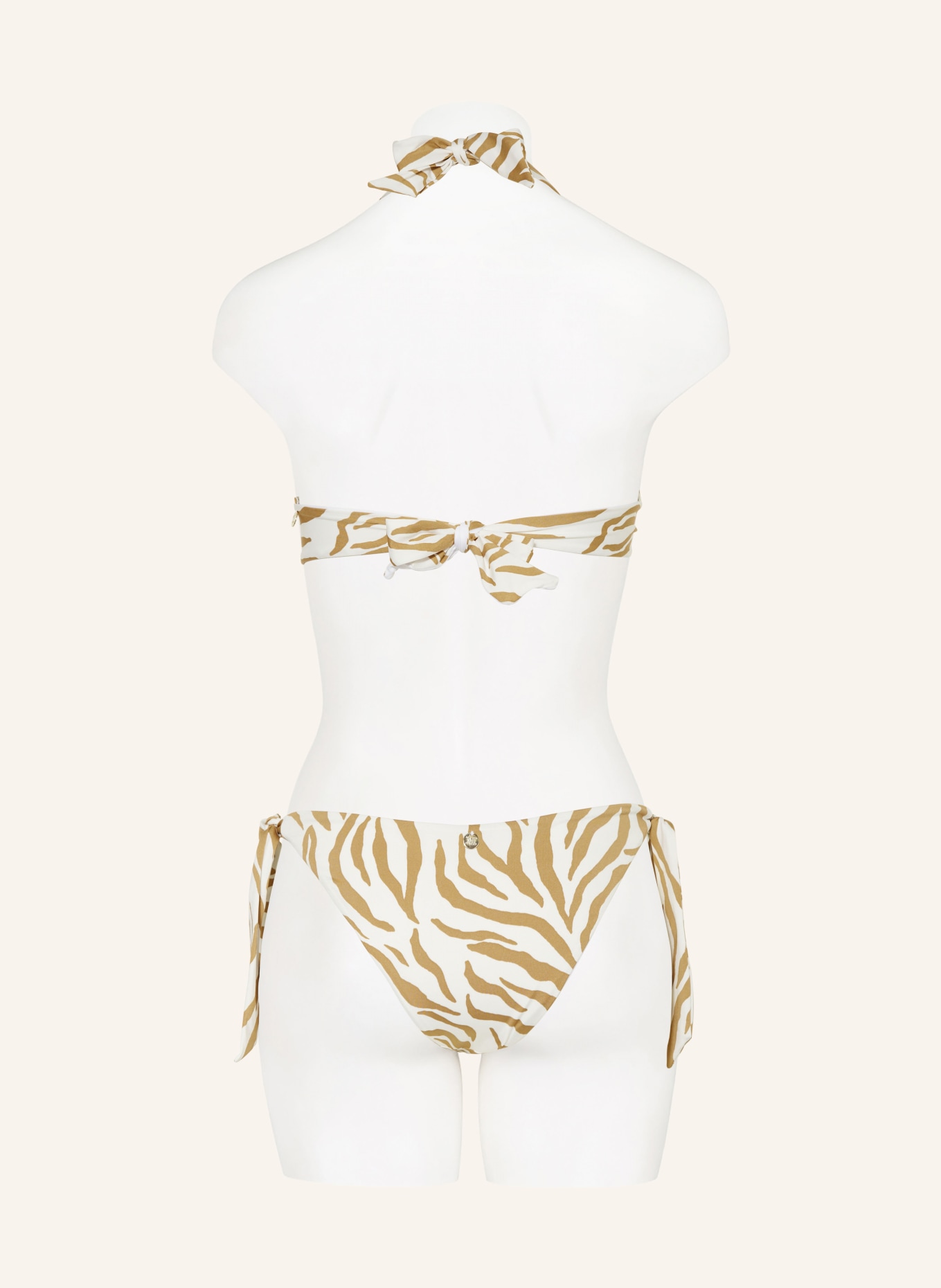 Max Mara BEACHWEAR Triangle bikini bottoms SILVANA, Color: WHITE/ BEIGE (Image 3)