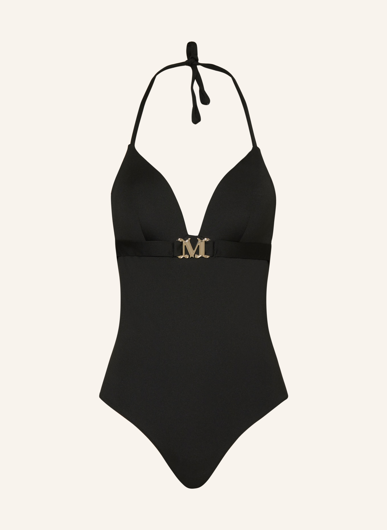 Max Mara BEACHWEAR Strój kąpielowy wiązany na szyi CECILLIA: CZARNY