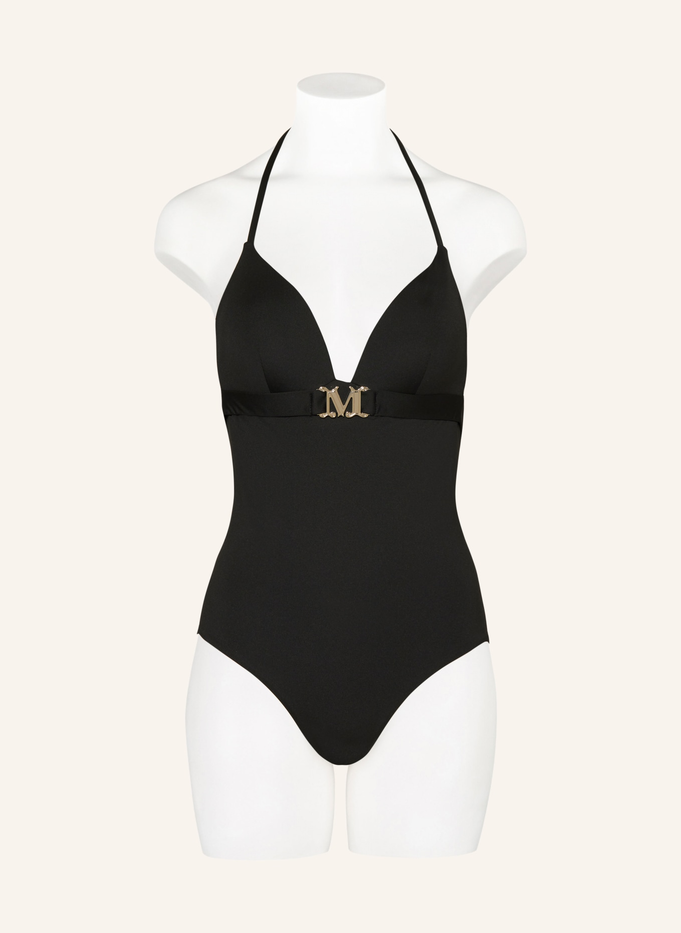 Max Mara BEACHWEAR Strój kąpielowy wiązany na szyi CECILLIA: CZARNY