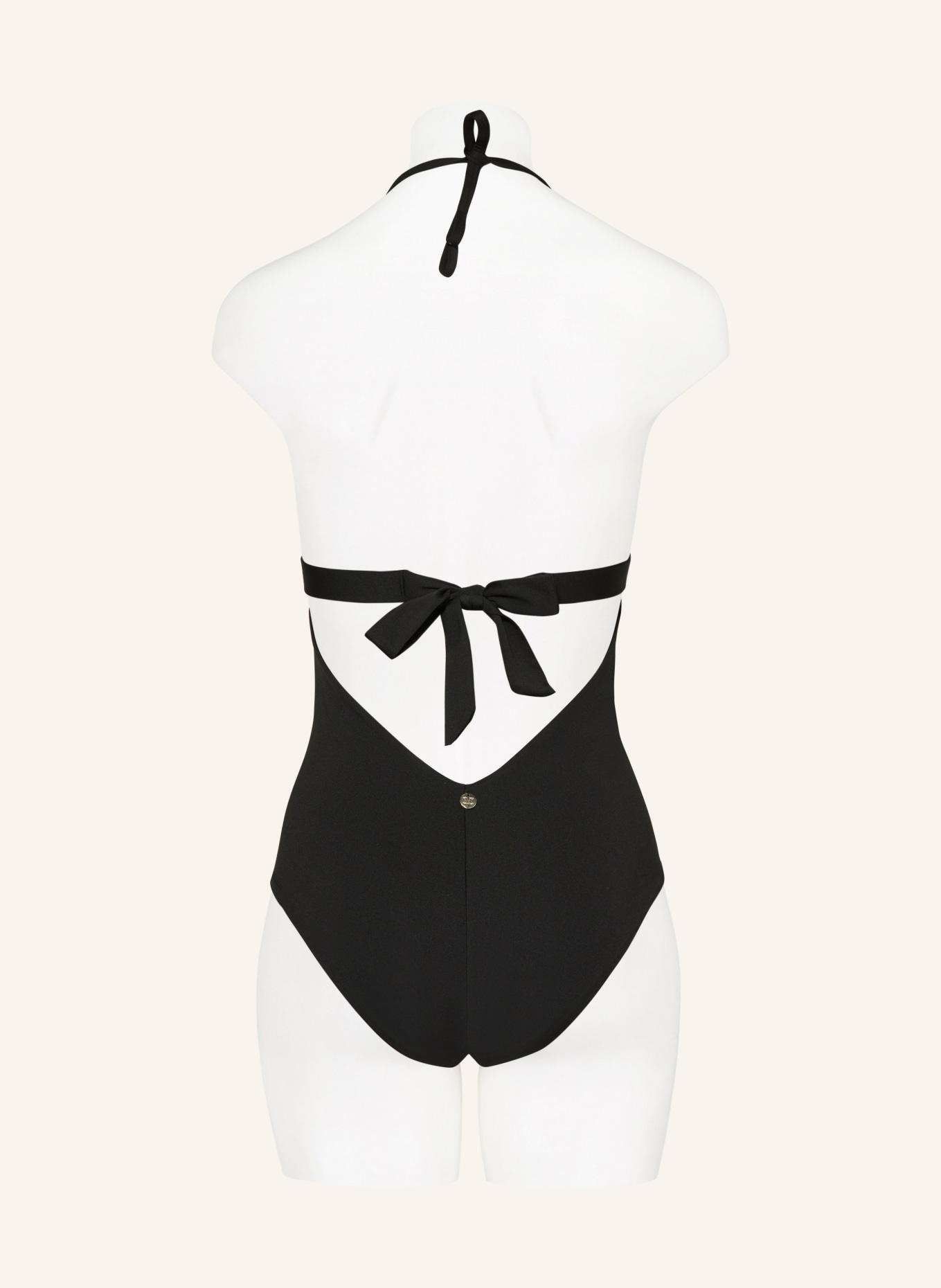 Max Mara BEACHWEAR Halter neck swimsuit CECILLIA, Color: BLACK (Image 3)