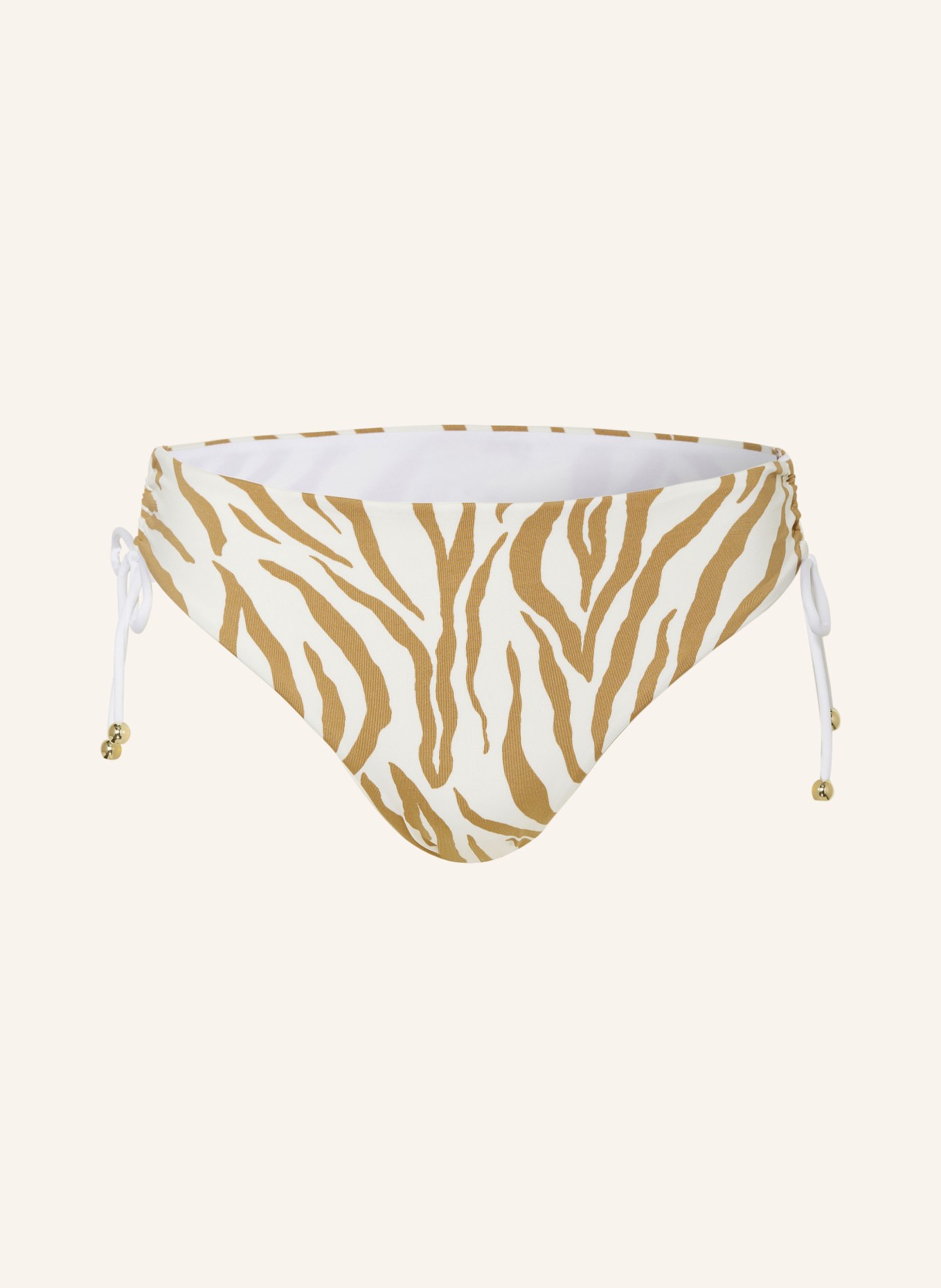 Max Mara BEACHWEAR Basic bikini bottoms SIBILLA, Color: WHITE/ BEIGE (Image 1)