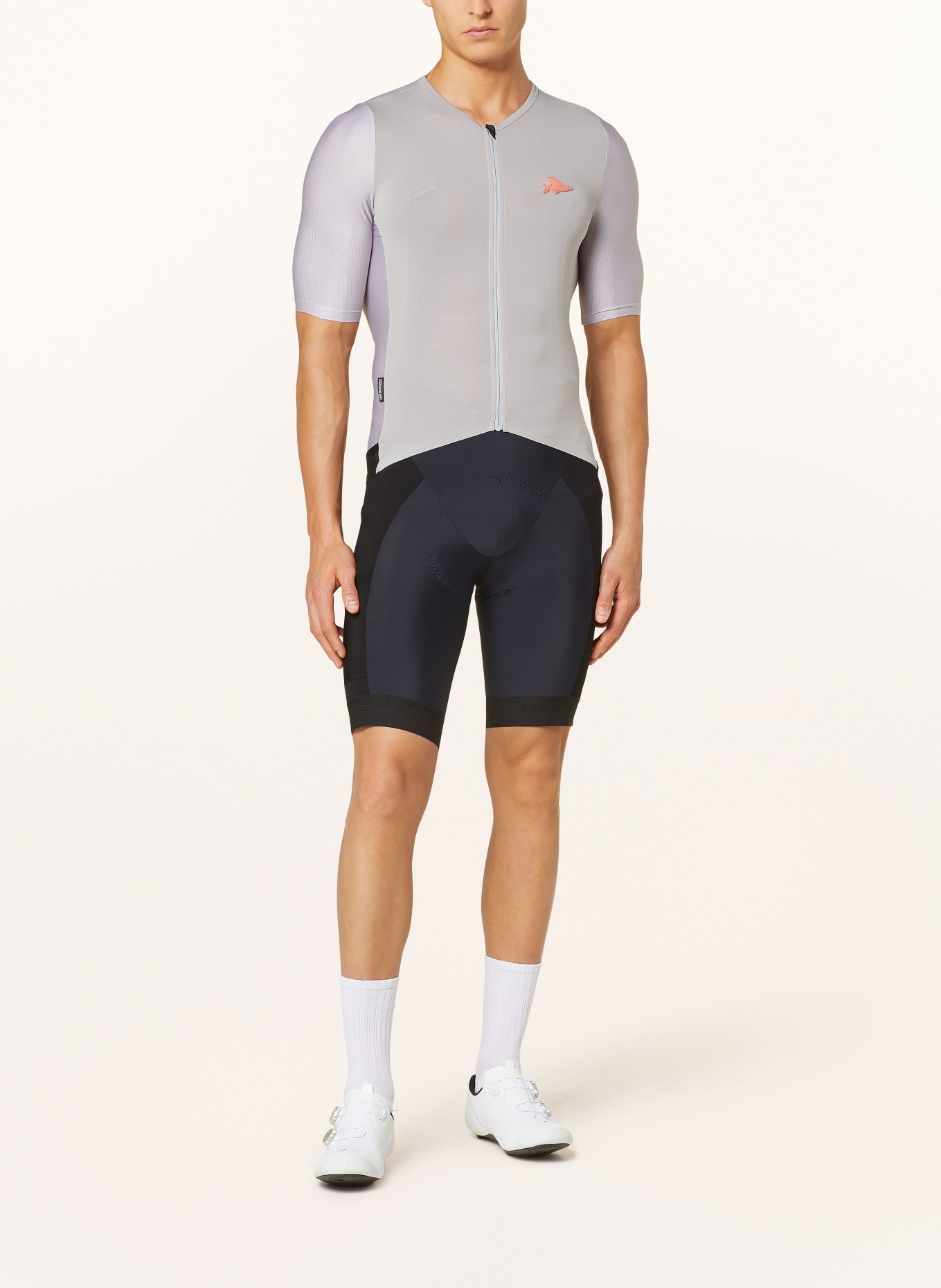 CAFÉ DU CYCLISTE Cycling jersey OLYMPE, Color: LIGHT GRAY (Image 2)