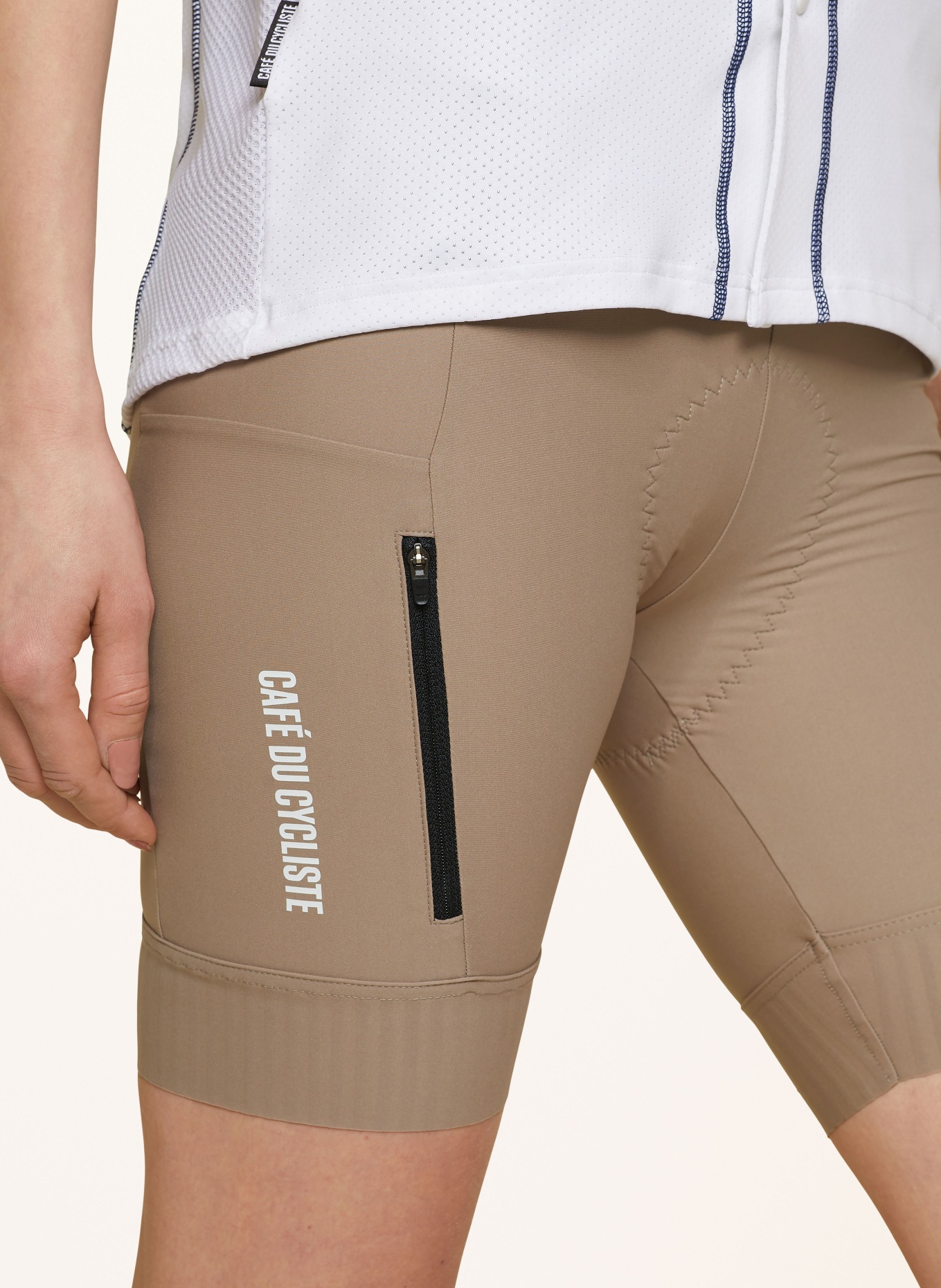 CAFÉ DU CYCLISTE Cycling shorts ELSA with padded insert, Color: LIGHT BROWN (Image 5)