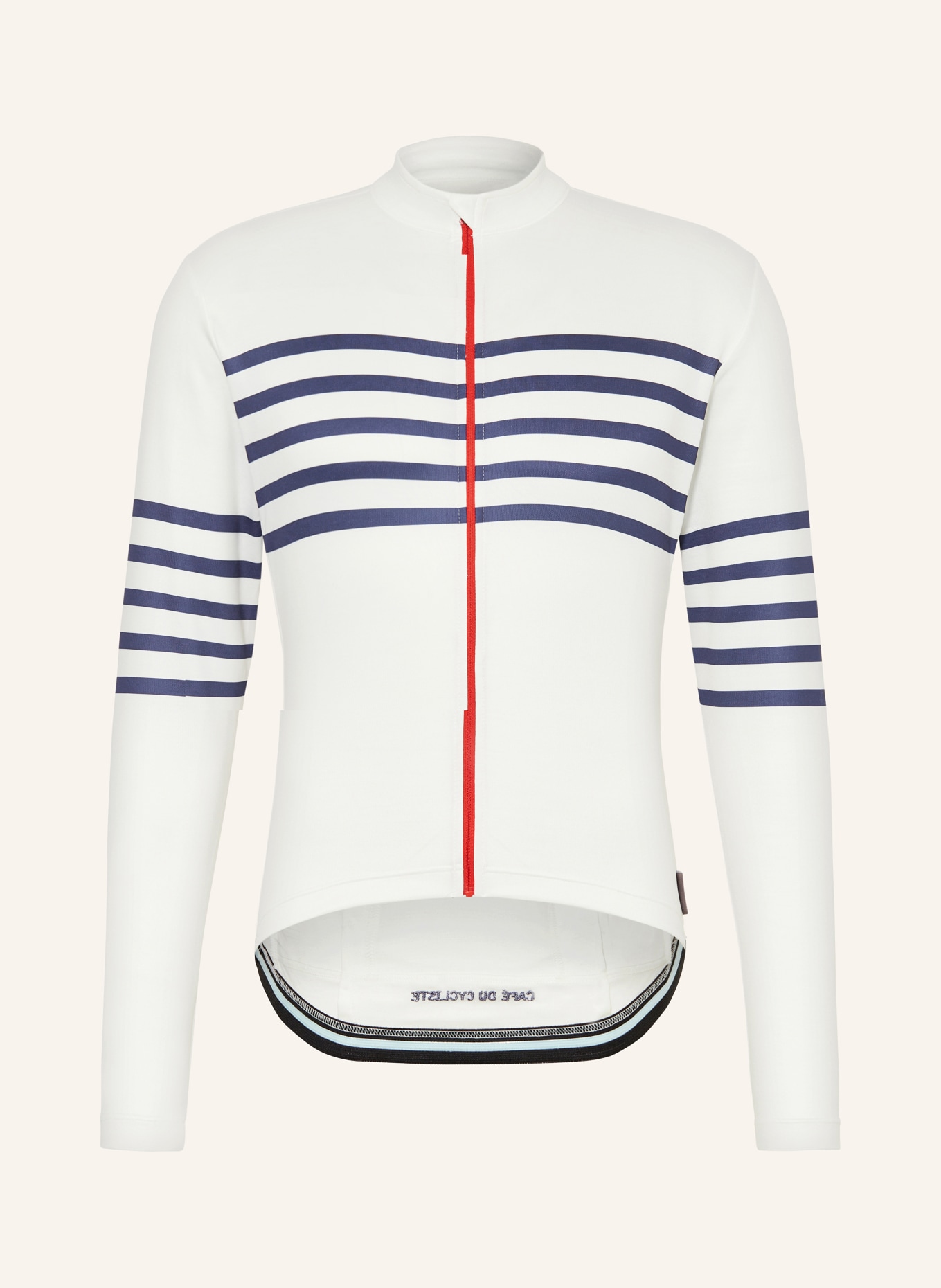 CAFÉ DU CYCLISTE Cycling jersey CLAUDETTE, Color: WHITE/ DARK BLUE (Image 1)