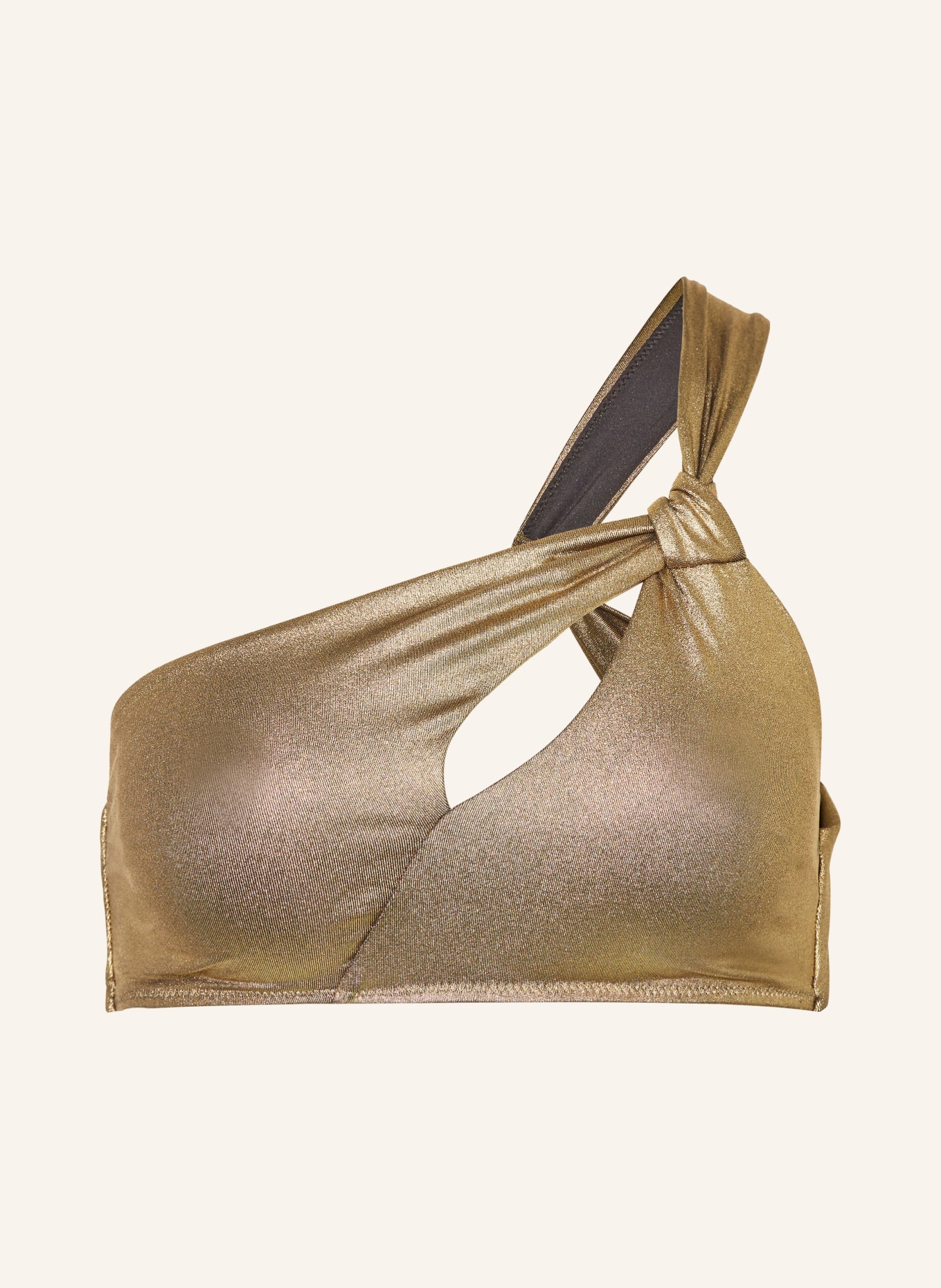 Aubade One-shoulder bikini top SUNLIGHT GLOW, Color: GOLD (Image 1)