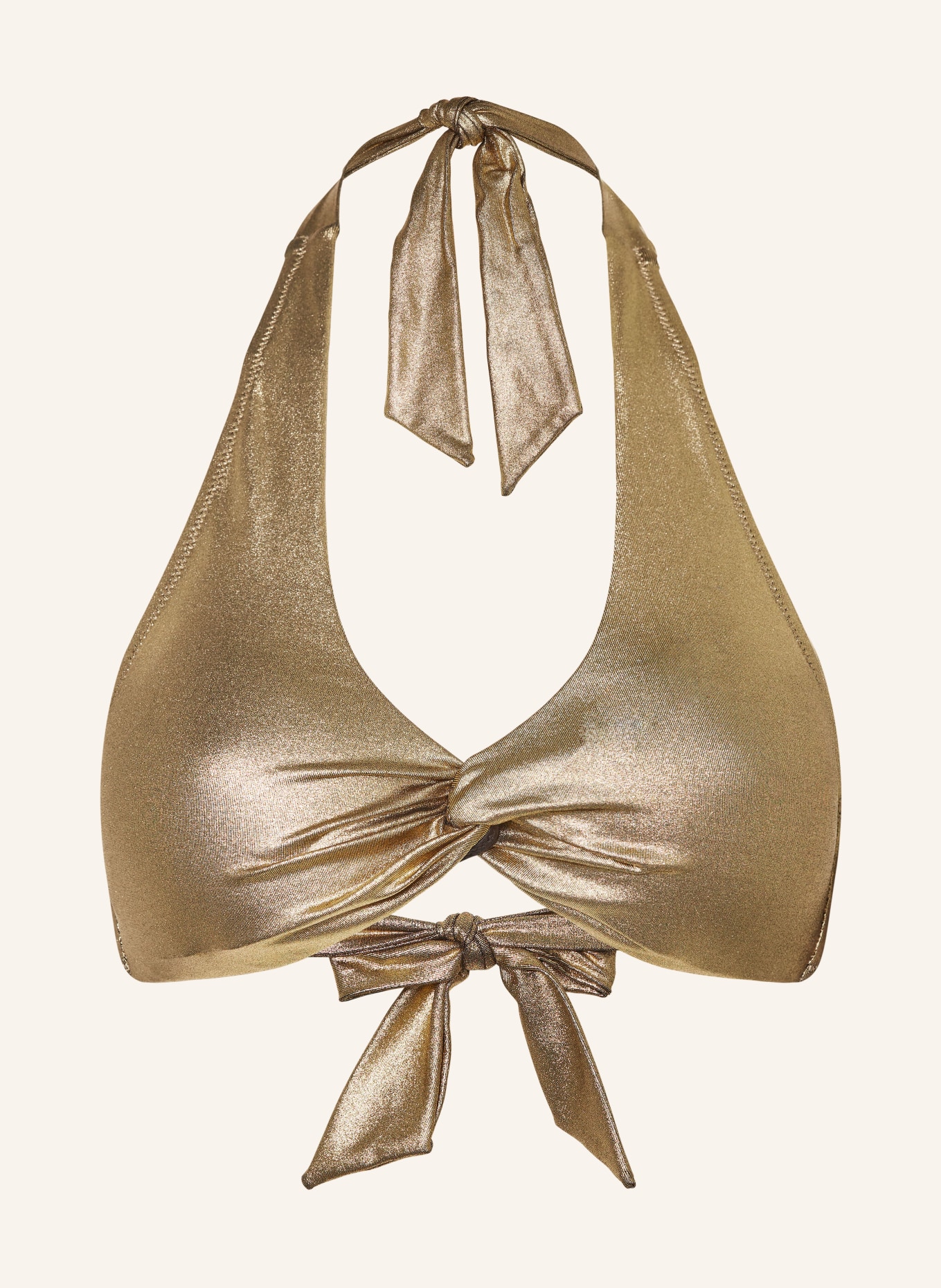 Aubade Halter neck bikini top SUNLIGHT GLOW, Color: GOLD (Image 1)