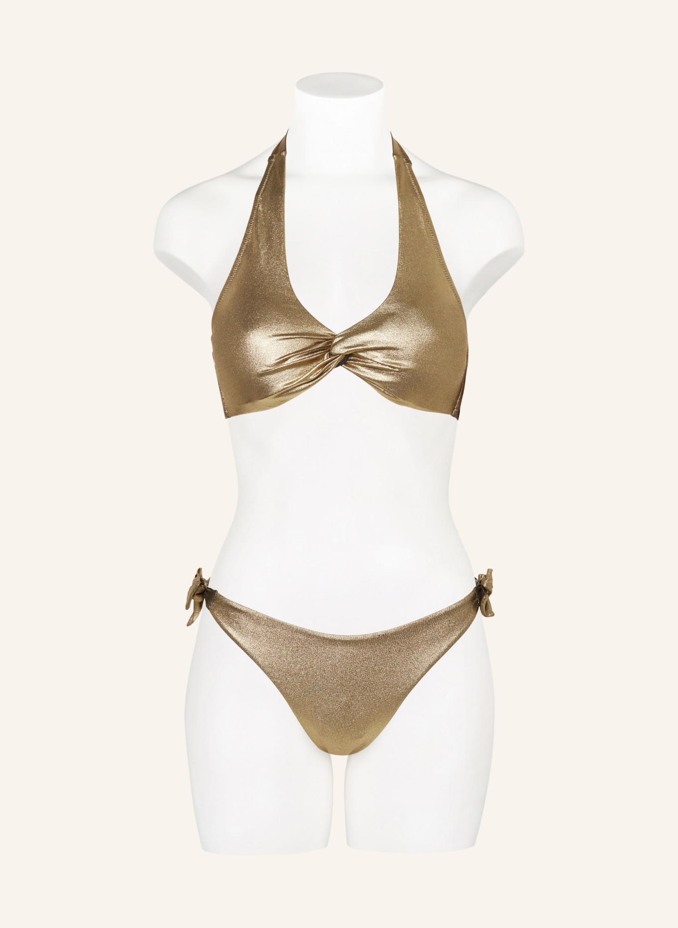 Aubade Halter neck bikini top SUNLIGHT GLOW, Color: GOLD (Image 2)