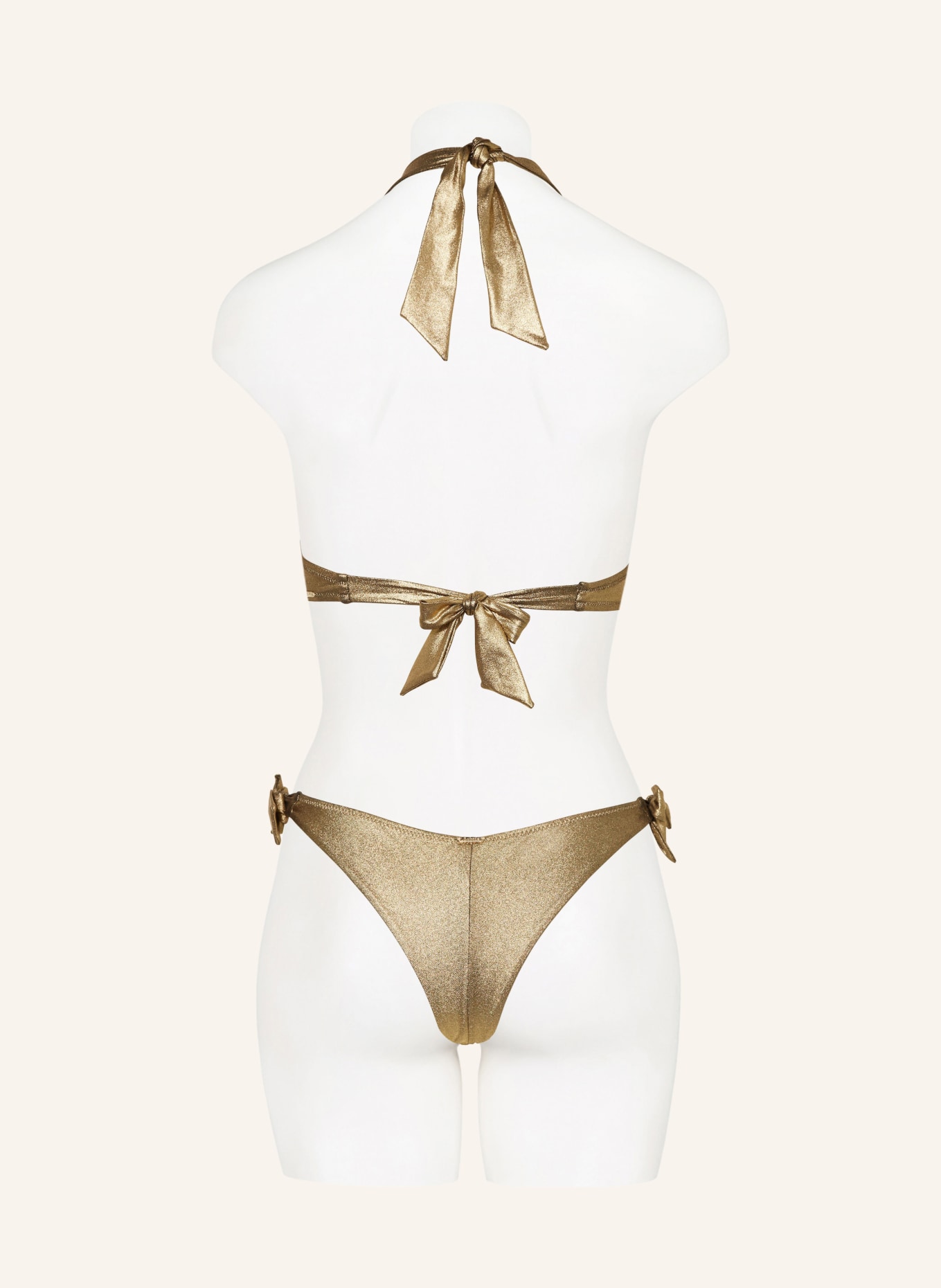 Aubade Halter neck bikini top SUNLIGHT GLOW, Color: GOLD (Image 3)