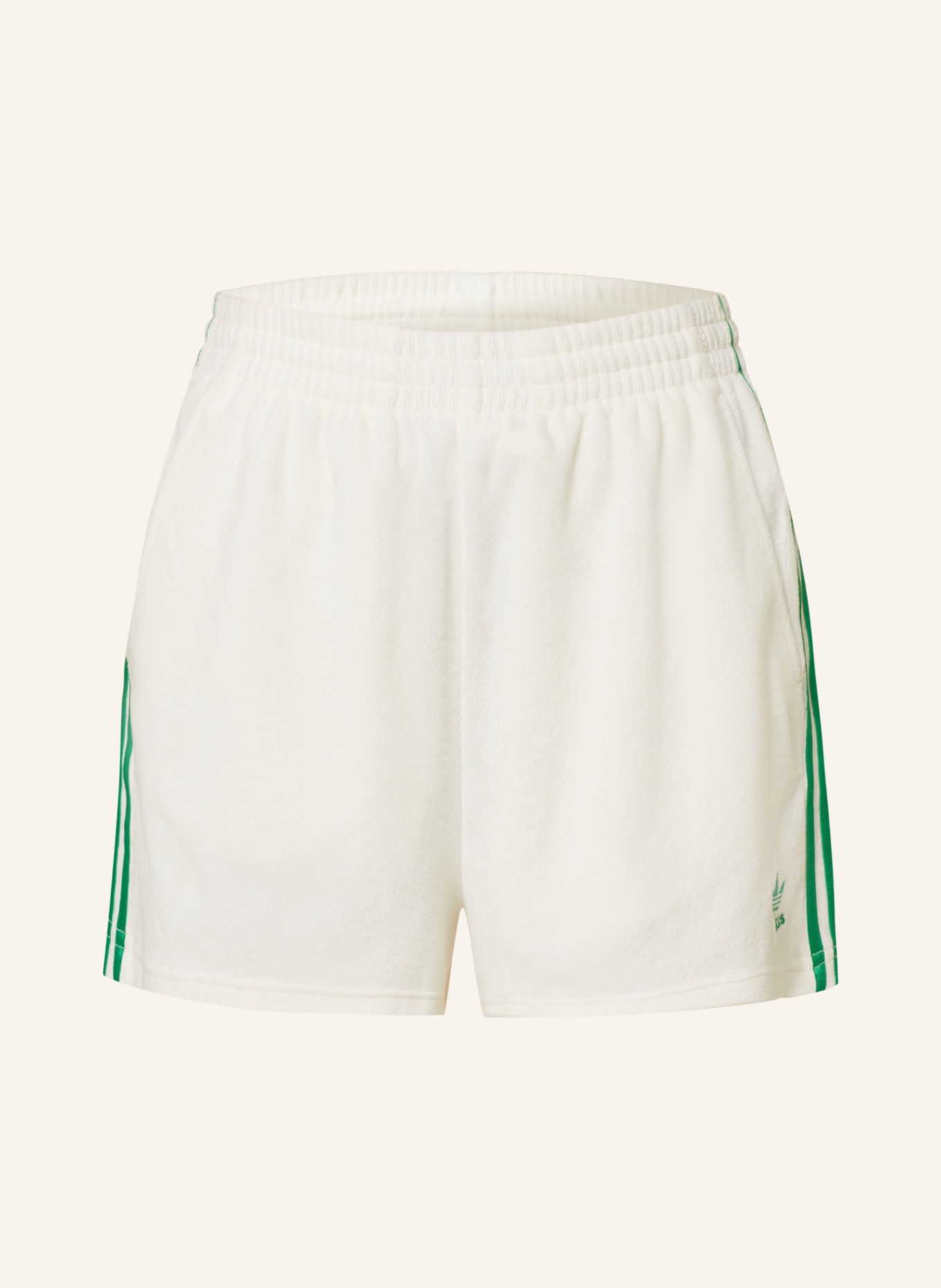adidas Originals Terry cloth shorts ADIDAS ORIGINALS, Color: WHITE/ GREEN (Image 1)