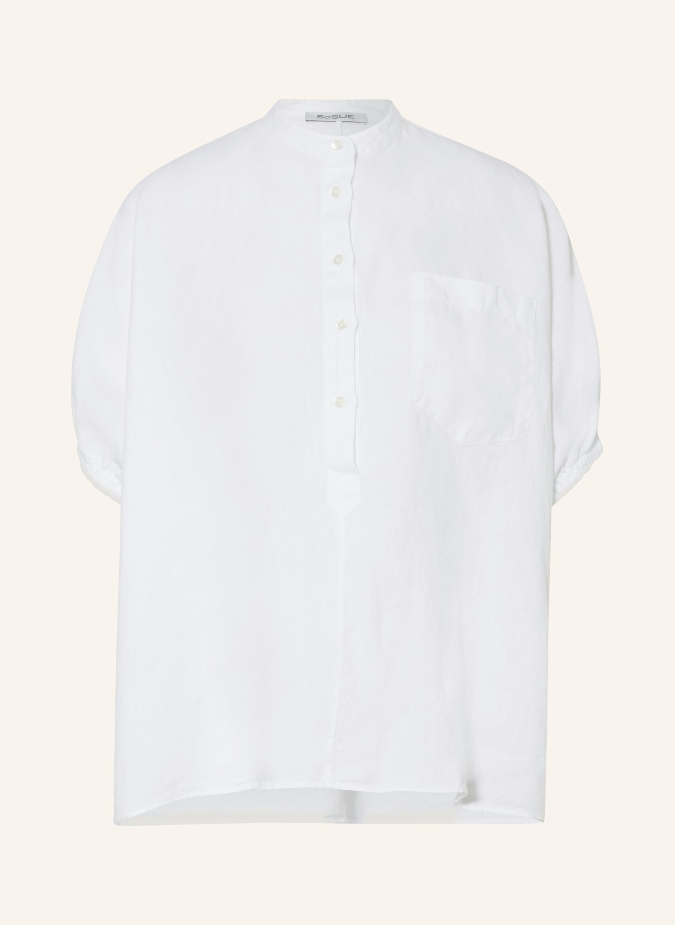 SoSUE Shirt blouse made of linen, Color: WHITE (Image 1)