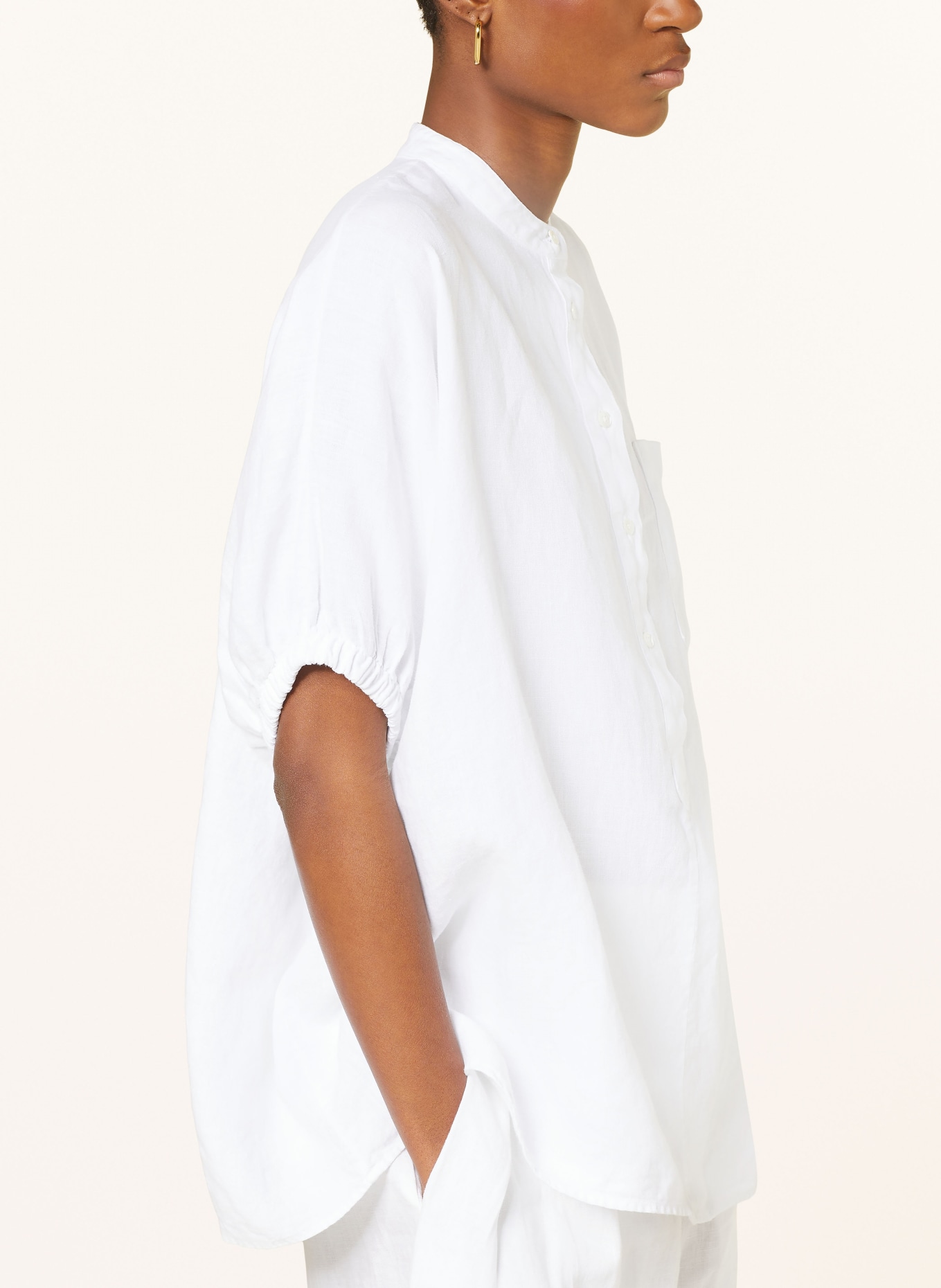 SoSUE Blusenshirt aus Leinen, Farbe: WEISS (Bild 4)