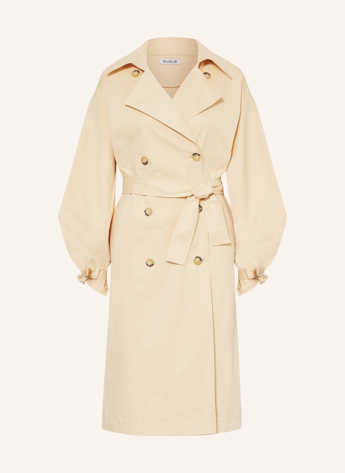 SoSUE Oversized trench coat ANTONIA, Color: BEIGE (Image 1)