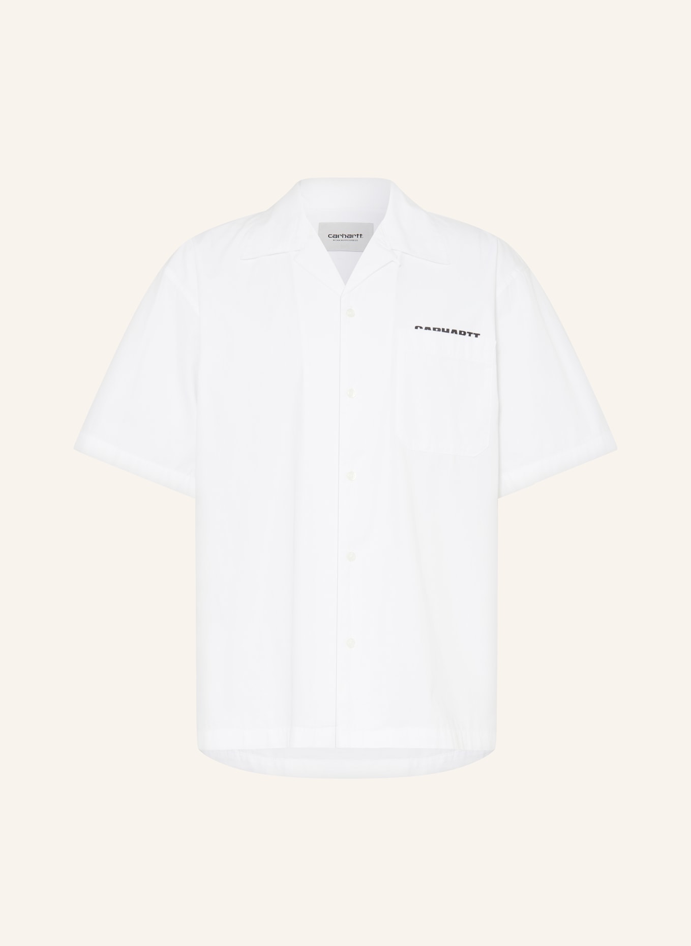 carhartt WIP Koszula z klapami LINK SCRIPT comfort fit, Kolor: BIAŁY (Obrazek 1)
