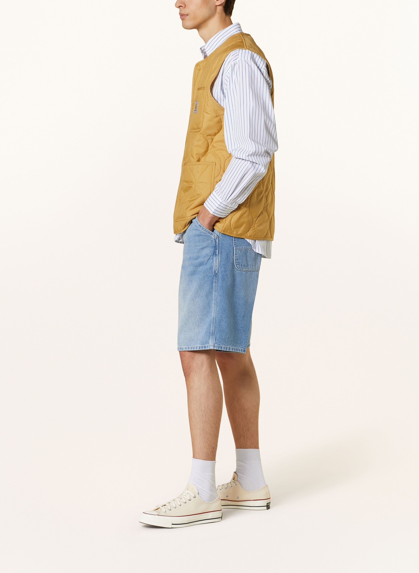 carhartt WIP Denim shorts NORCO relaxed fit, Color: I033333 01ZO BLUE LIGHT TRUE WASHED (Image 4)