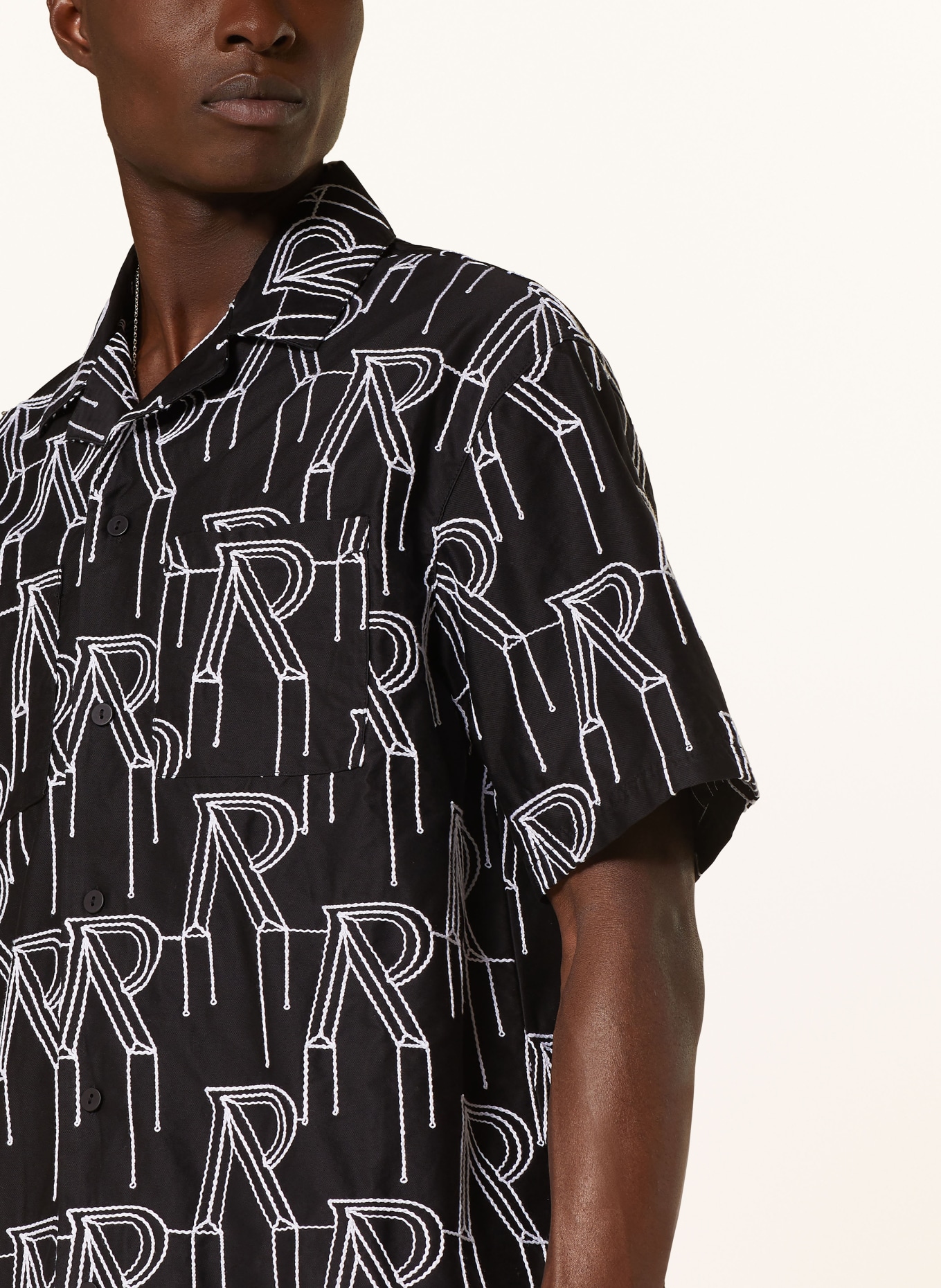 REPRESENT Resort shirt comfort fit, Color: BLACK/ WHITE (Image 4)