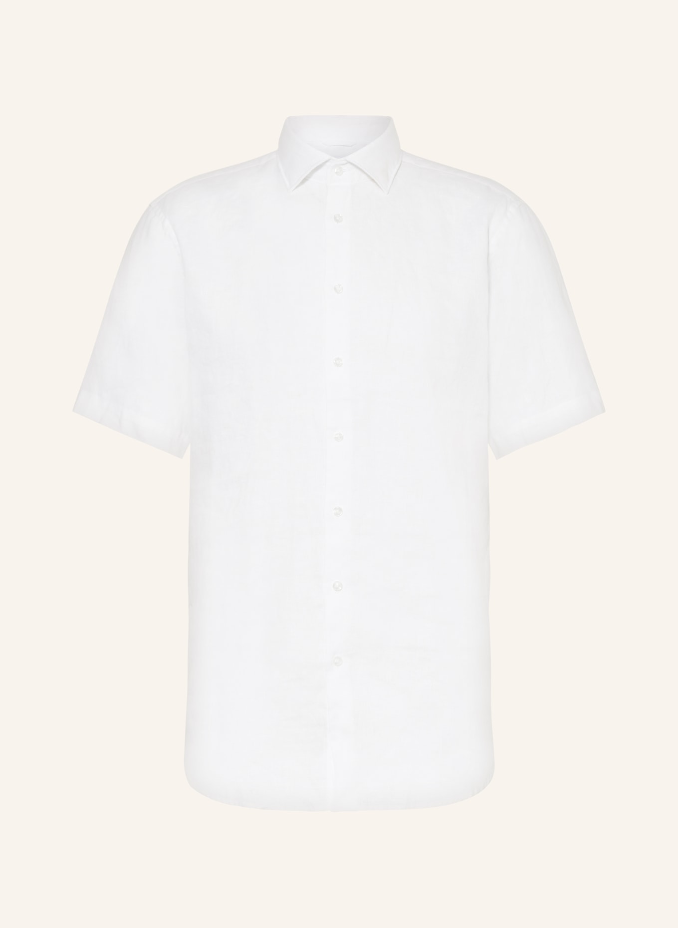 seidensticker Short sleeve shirt regular fit made of linen, Color: CREAM (Image 1)