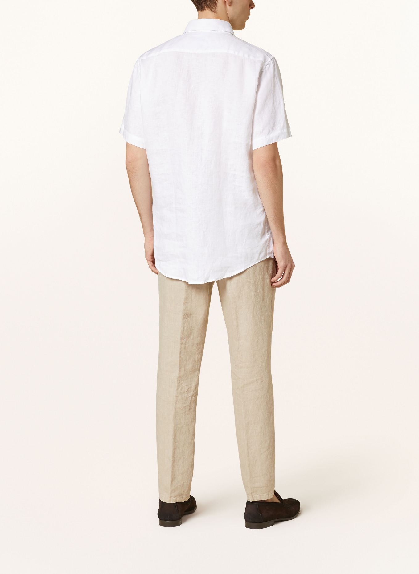 seidensticker Short sleeve shirt regular fit made of linen, Color: CREAM (Image 3)