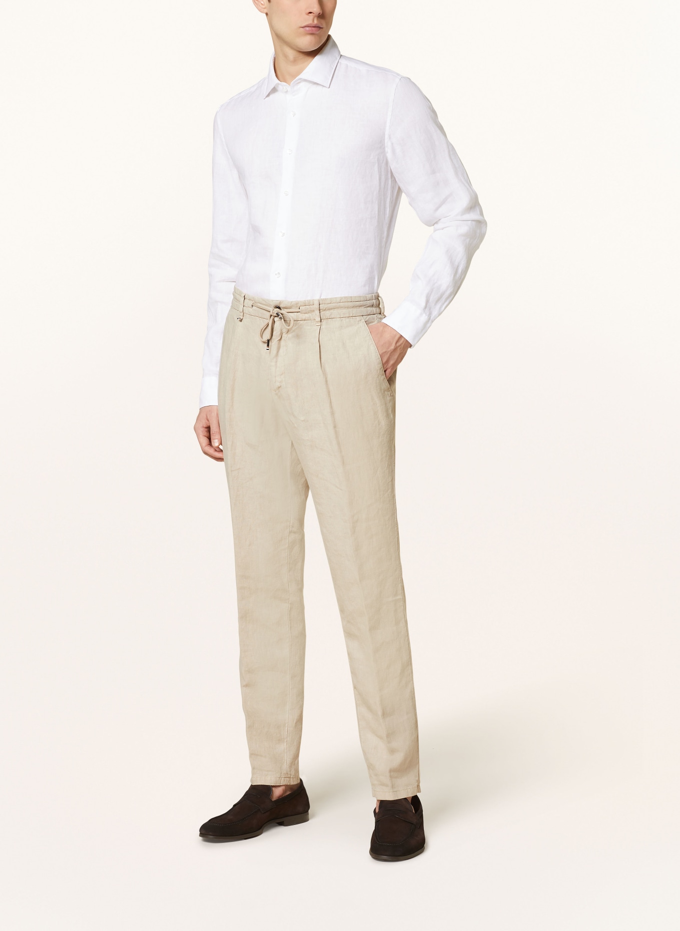 seidensticker Linen shirt slim fit, Color: WHITE (Image 2)