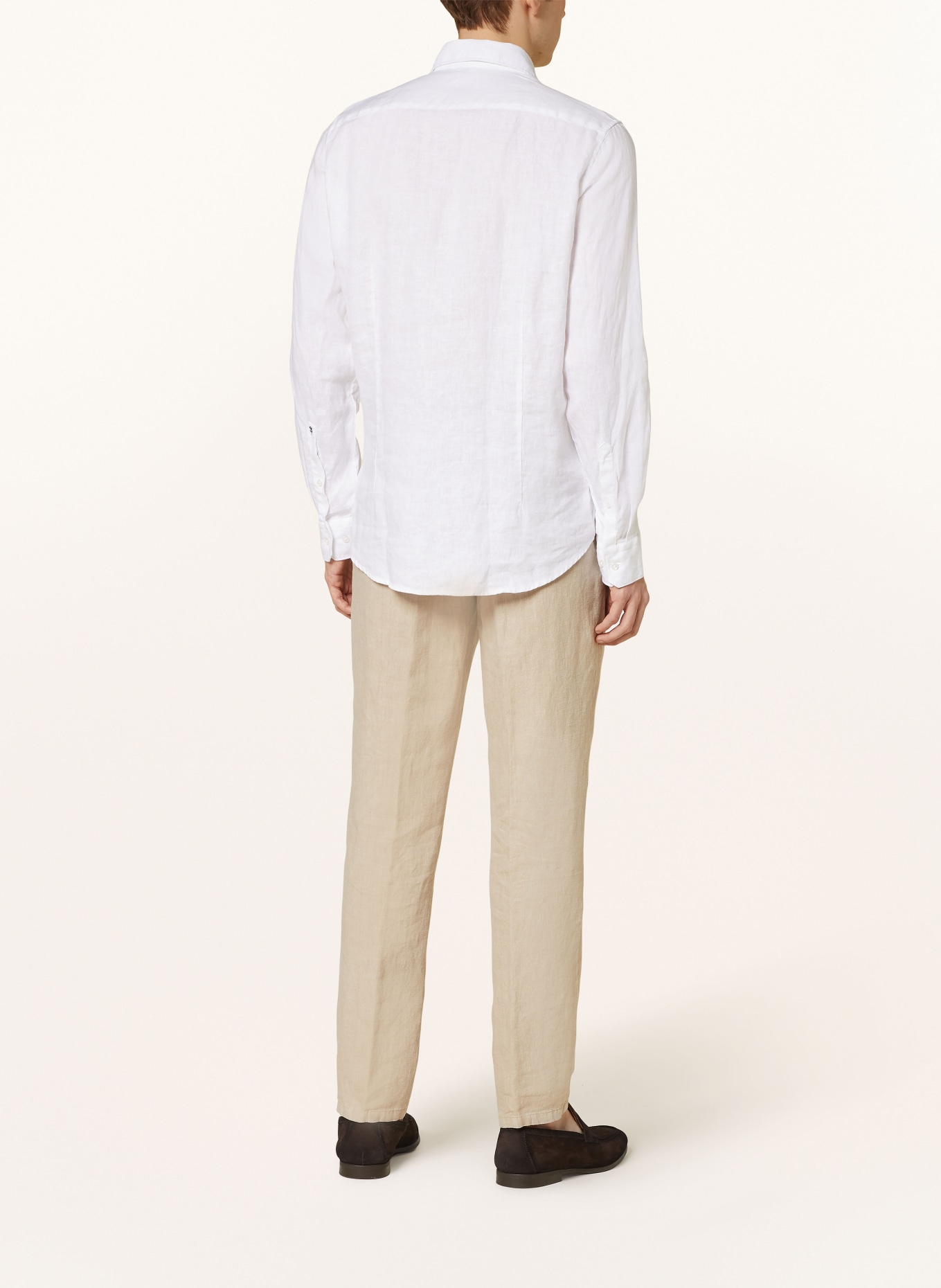 seidensticker Linen shirt slim fit, Color: WHITE (Image 3)