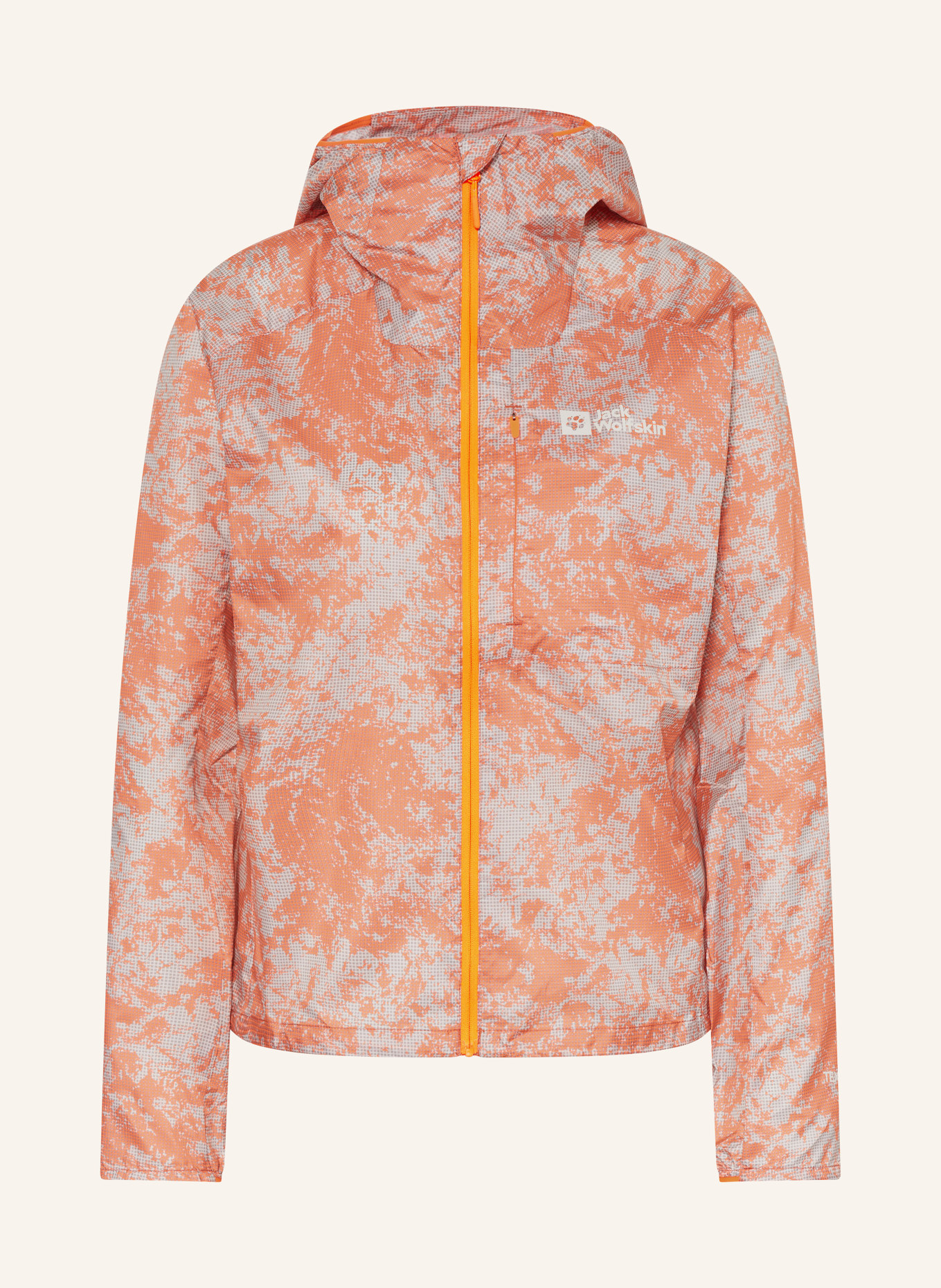 Jack Wolfskin Outdoor jacket PRELIGHT WIND, Color: ORANGE/ GRAY (Image 1)