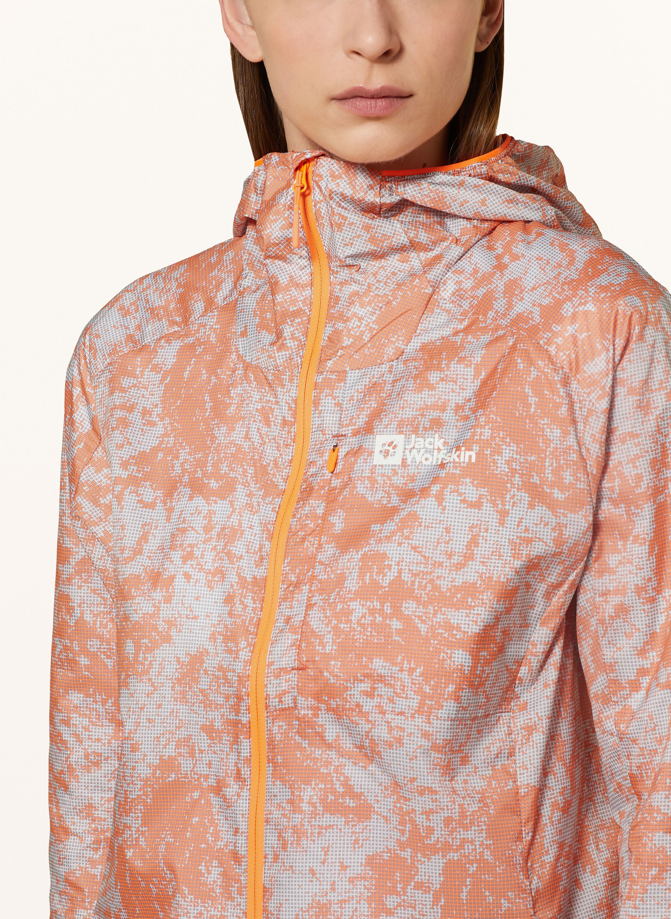 Jack Wolfskin Outdoor jacket PRELIGHT WIND, Color: ORANGE/ GRAY (Image 5)