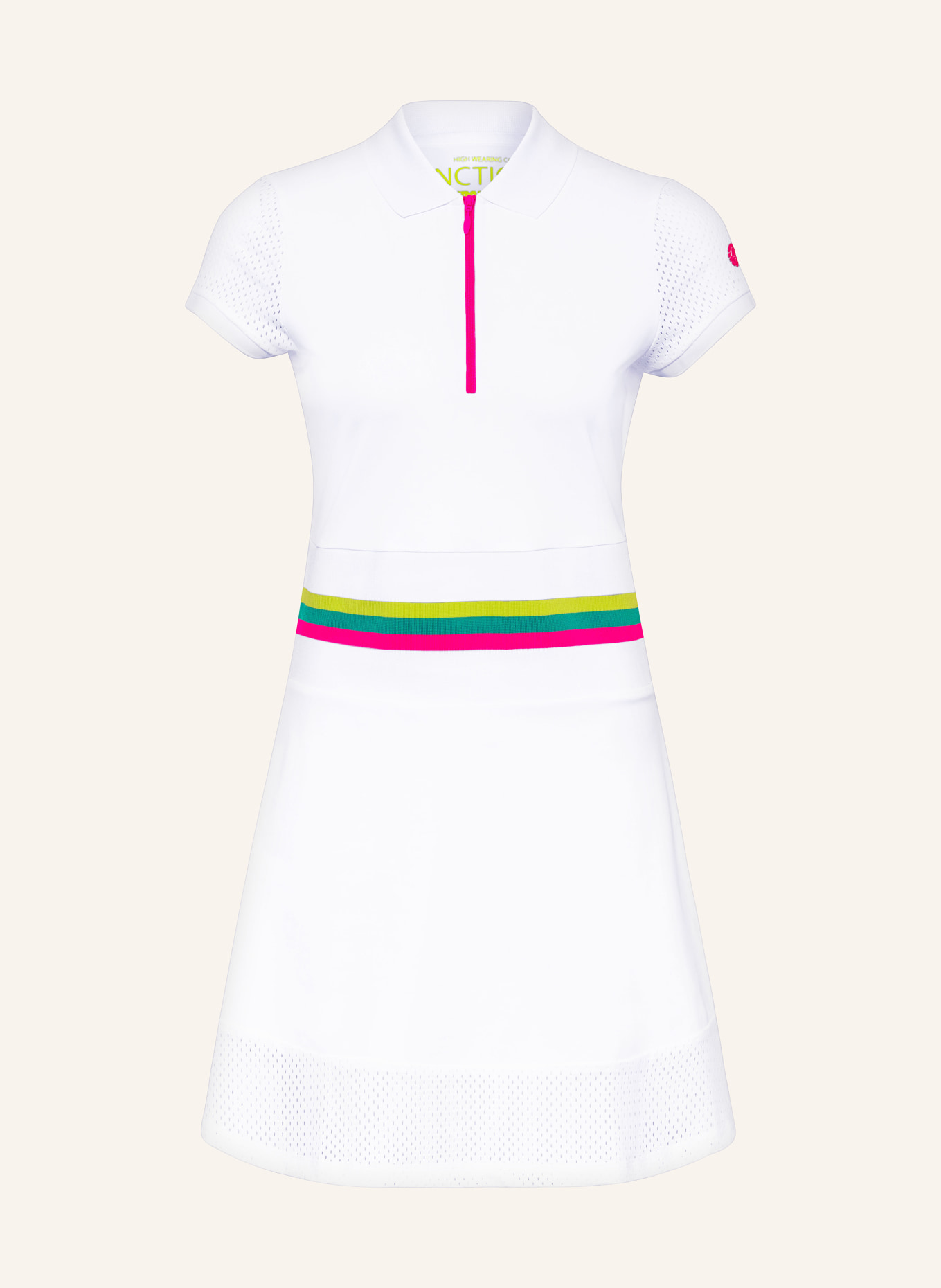 SPORTALM Piqué polo dress, Color: WHITE (Image 1)