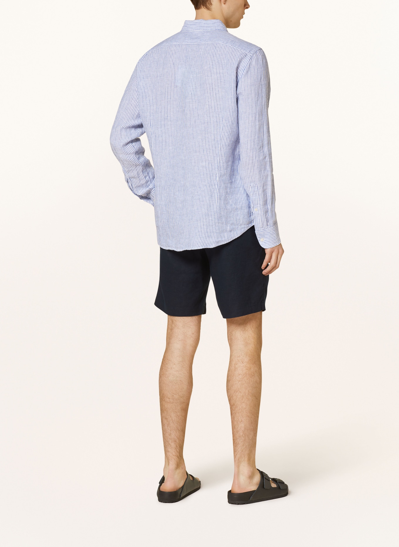 LA MARTINA Leinenhemd Regular Fit, Farbe: WEISS/ DUNKELBLAU (Bild 3)