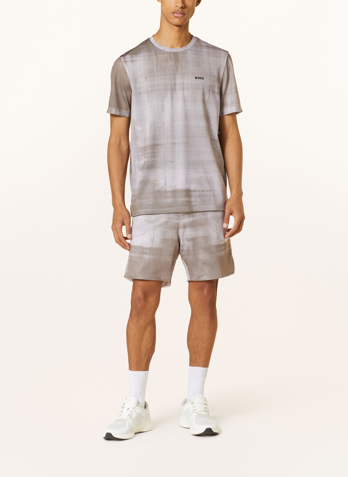 BOSS Functional shirt TEEBERO, Color: WHITE/ BROWN (Image 2)