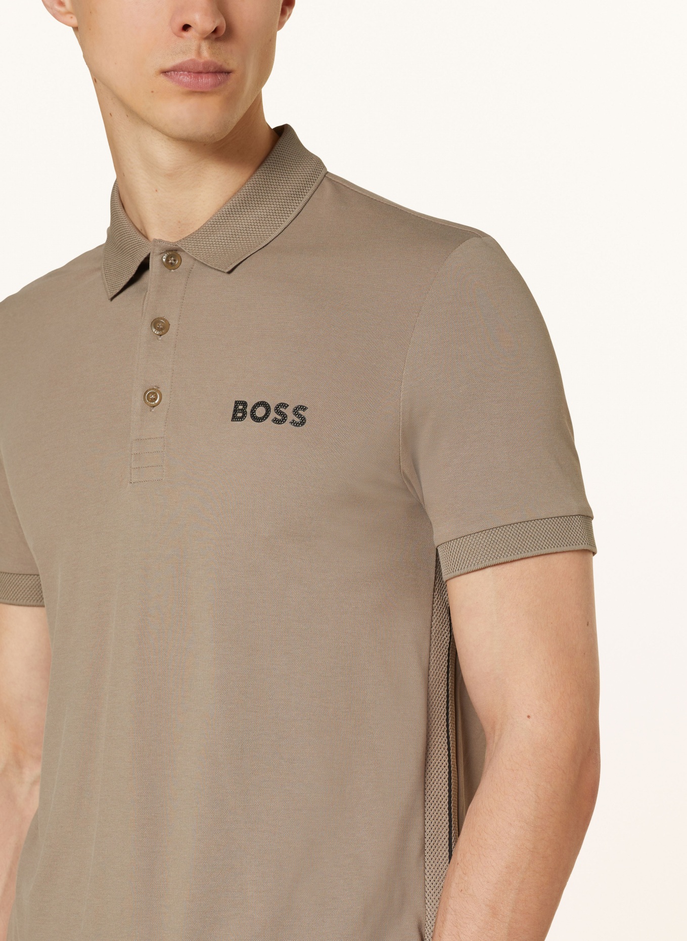 BOSS Piqué-Poloshirt PAULE, Farbe: KHAKI (Bild 4)