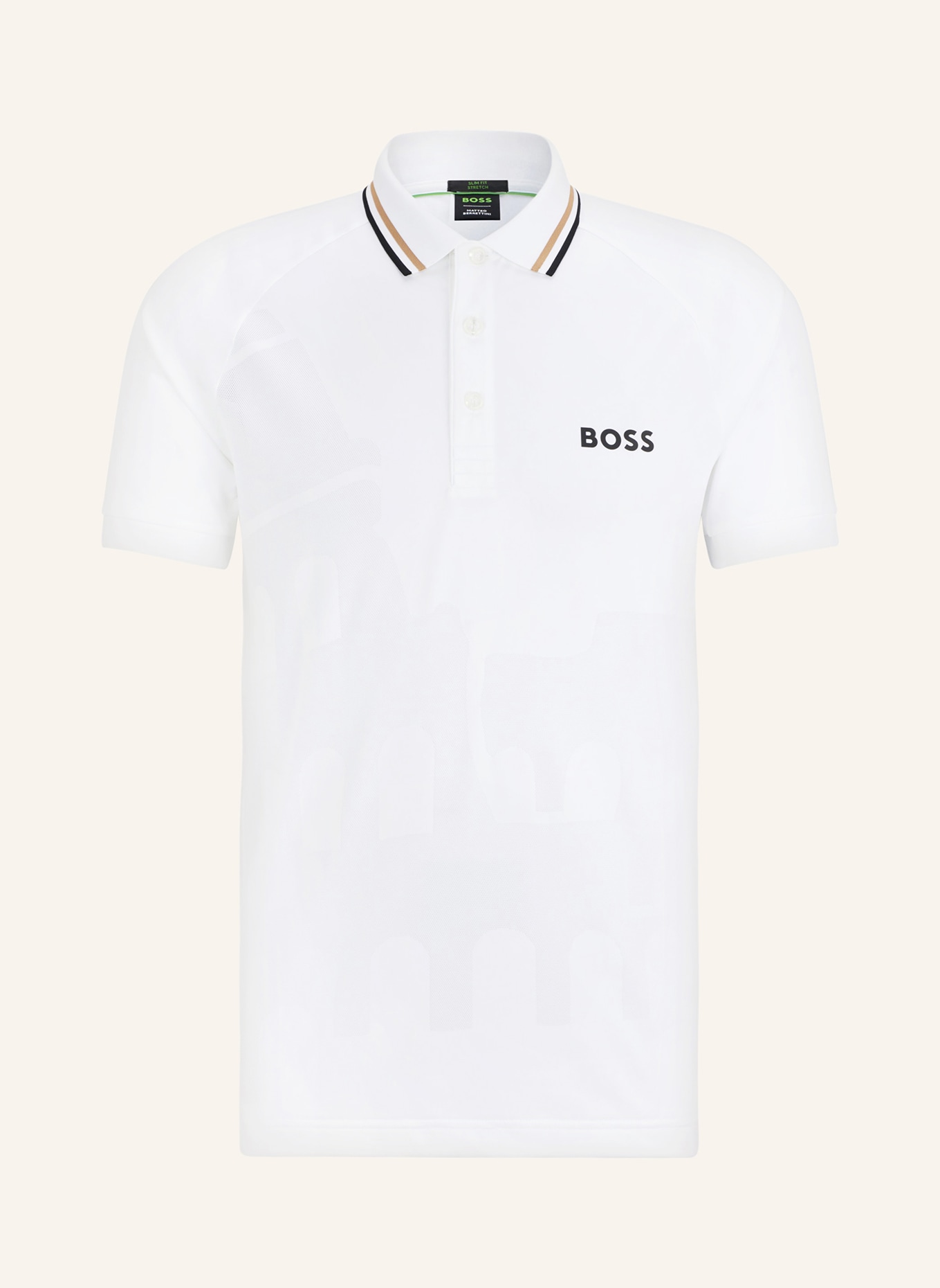 BOSS Funktions-Poloshirt PATTEO MB, Farbe: WEISS (Bild 1)