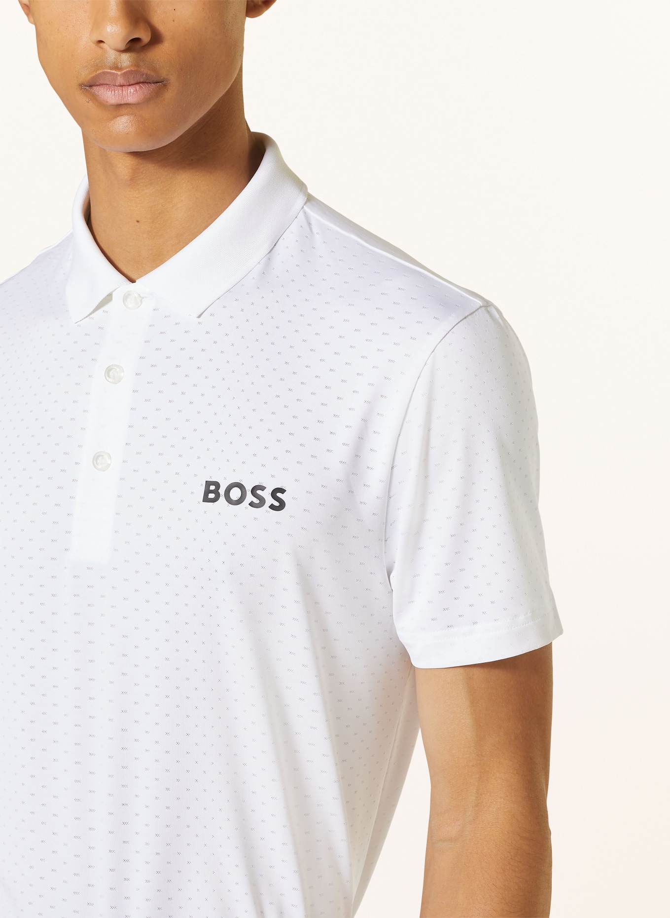 BOSS Funktions-Poloshirt PADDYTECH, Farbe: WEISS (Bild 4)