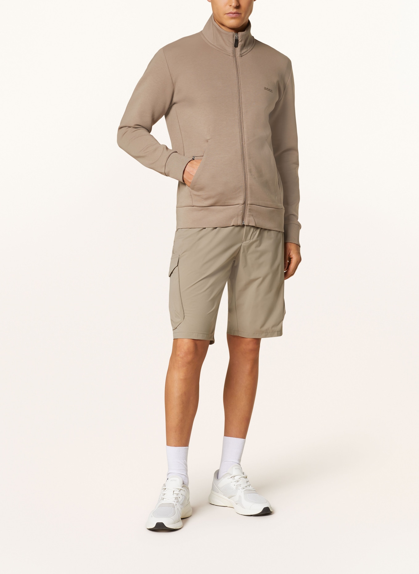 BOSS Sweat jacket SKAZ, Color: BROWN (Image 2)