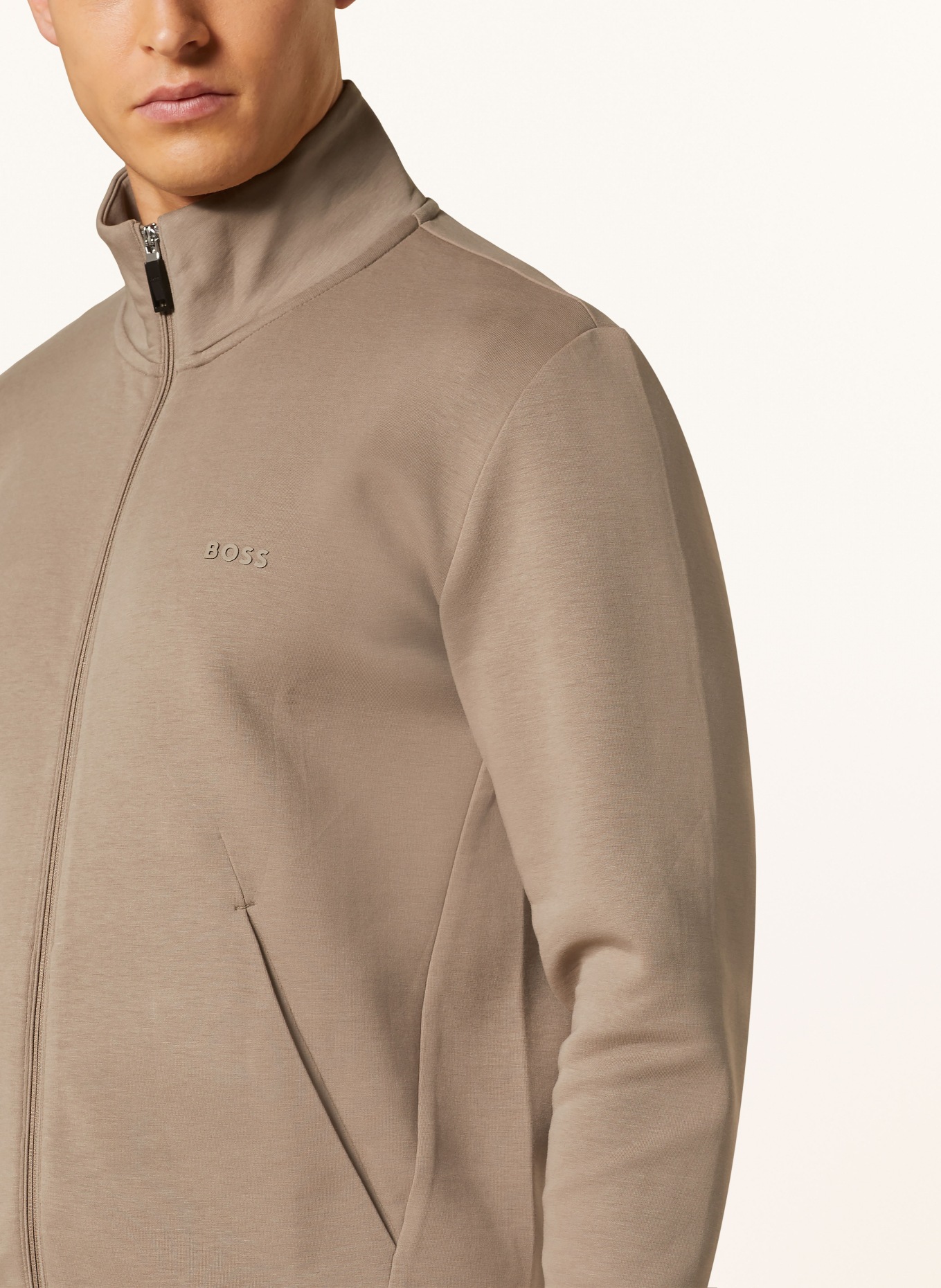 BOSS Sweat jacket SKAZ, Color: BROWN (Image 4)