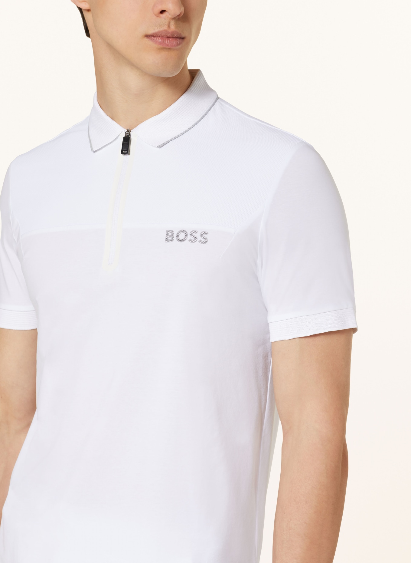 BOSS Performance polo shirt PHILIX, Color: WHITE (Image 4)