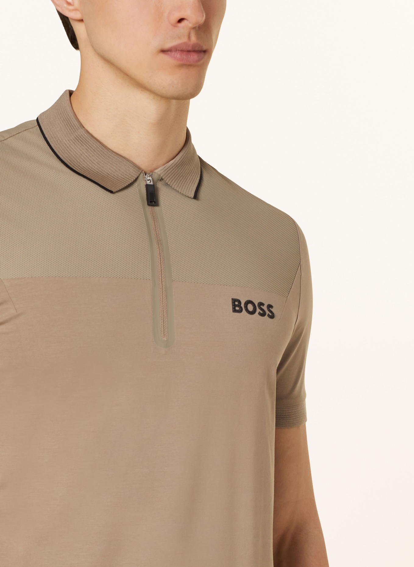 BOSS Funktions-Poloshirt PHILIX, Farbe: KHAKI (Bild 4)