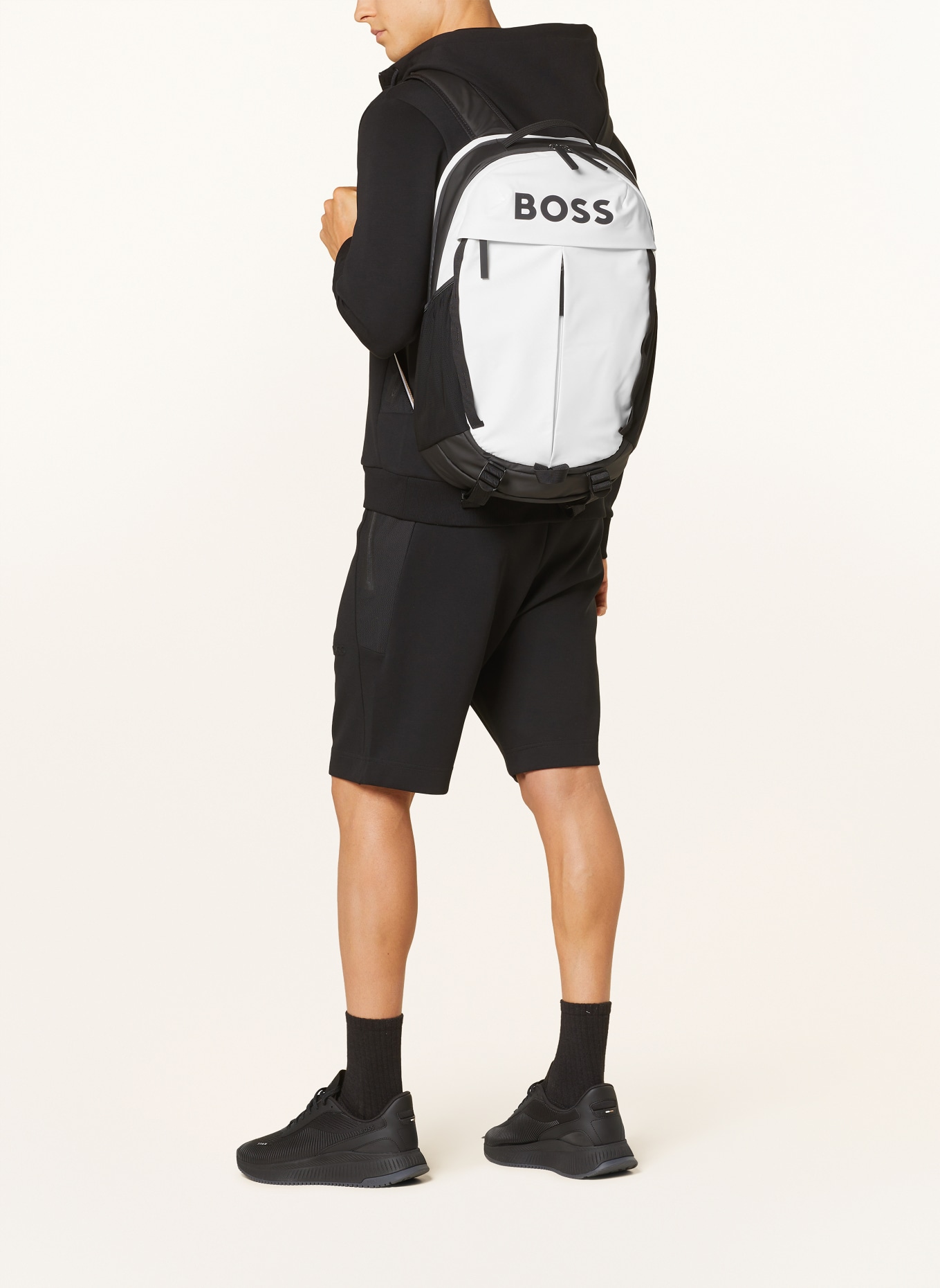 BOSS Backpack STORMY with laptop compartment, Color: BLACK/ WHITE (Image 4)