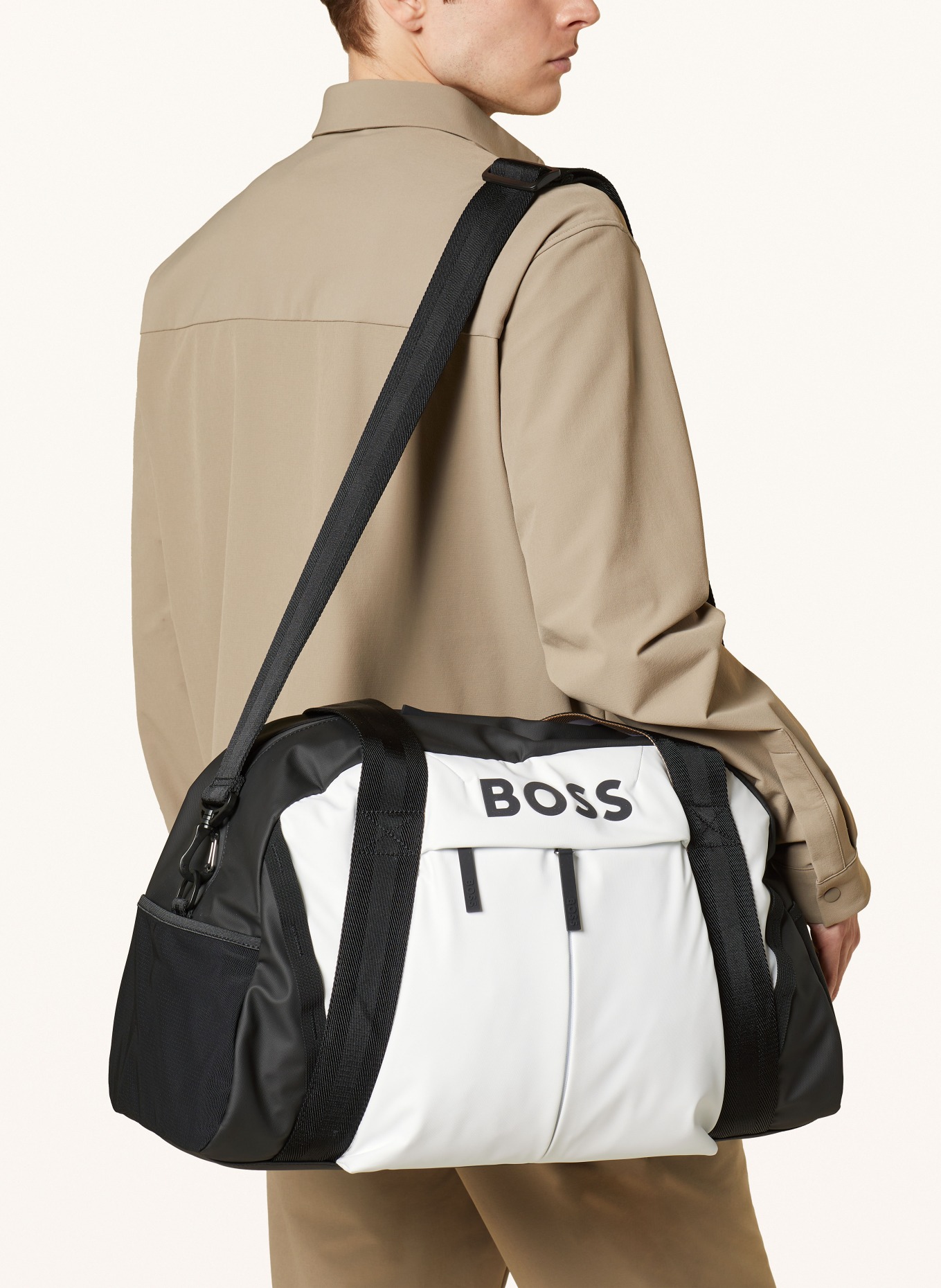 BOSS Gym bag STORMY, Color: BLACK/ WHITE (Image 4)