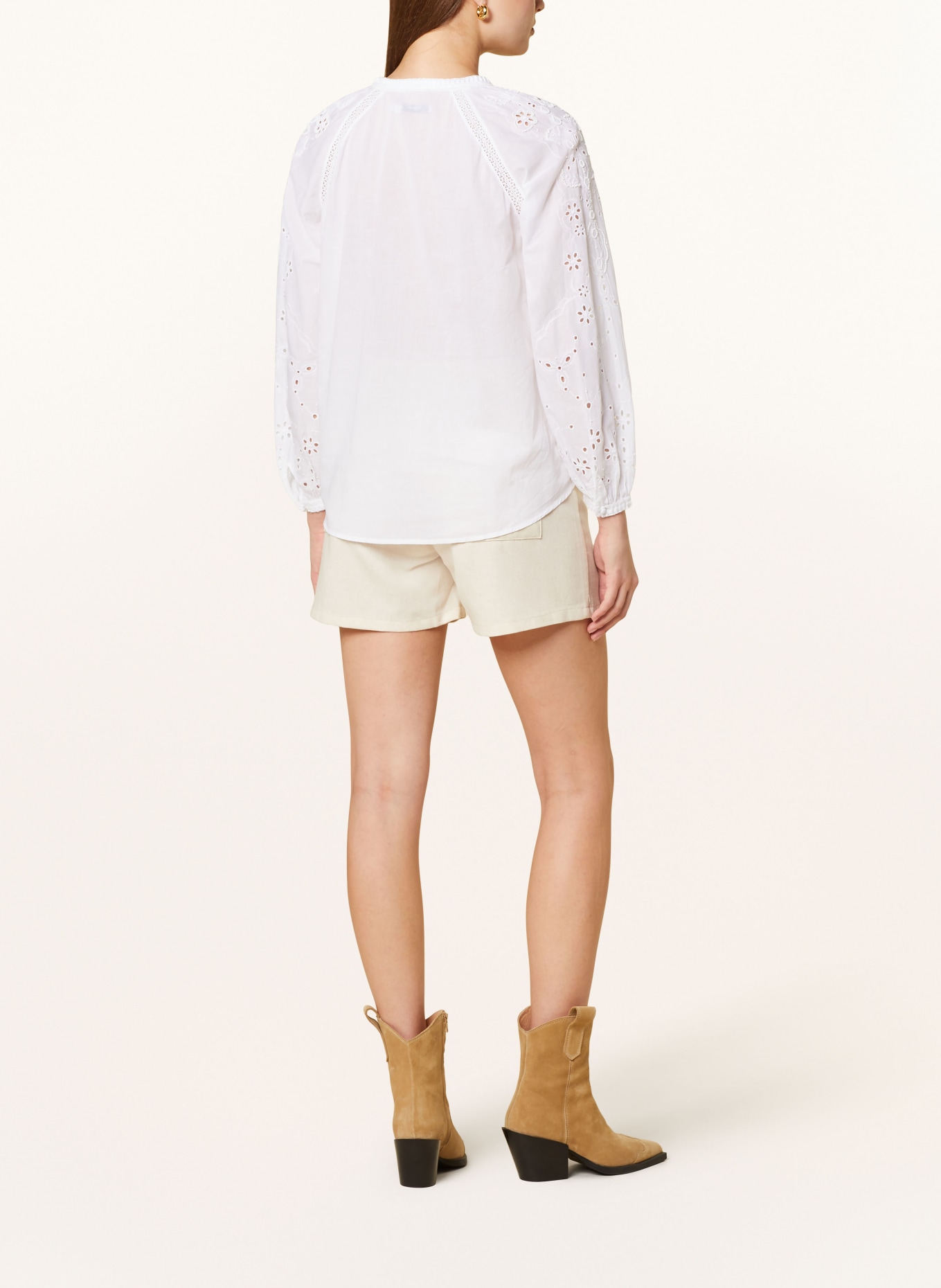 Pepe Jeans Blouse EWAN with lace and decorative beads, Color: WHITE (Image 3)