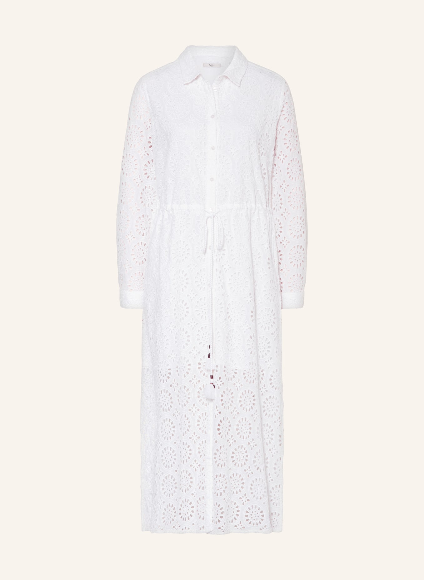 Pepe Jeans Shirt dress ETHEL made of lace, Color: WHITE (Image 1)