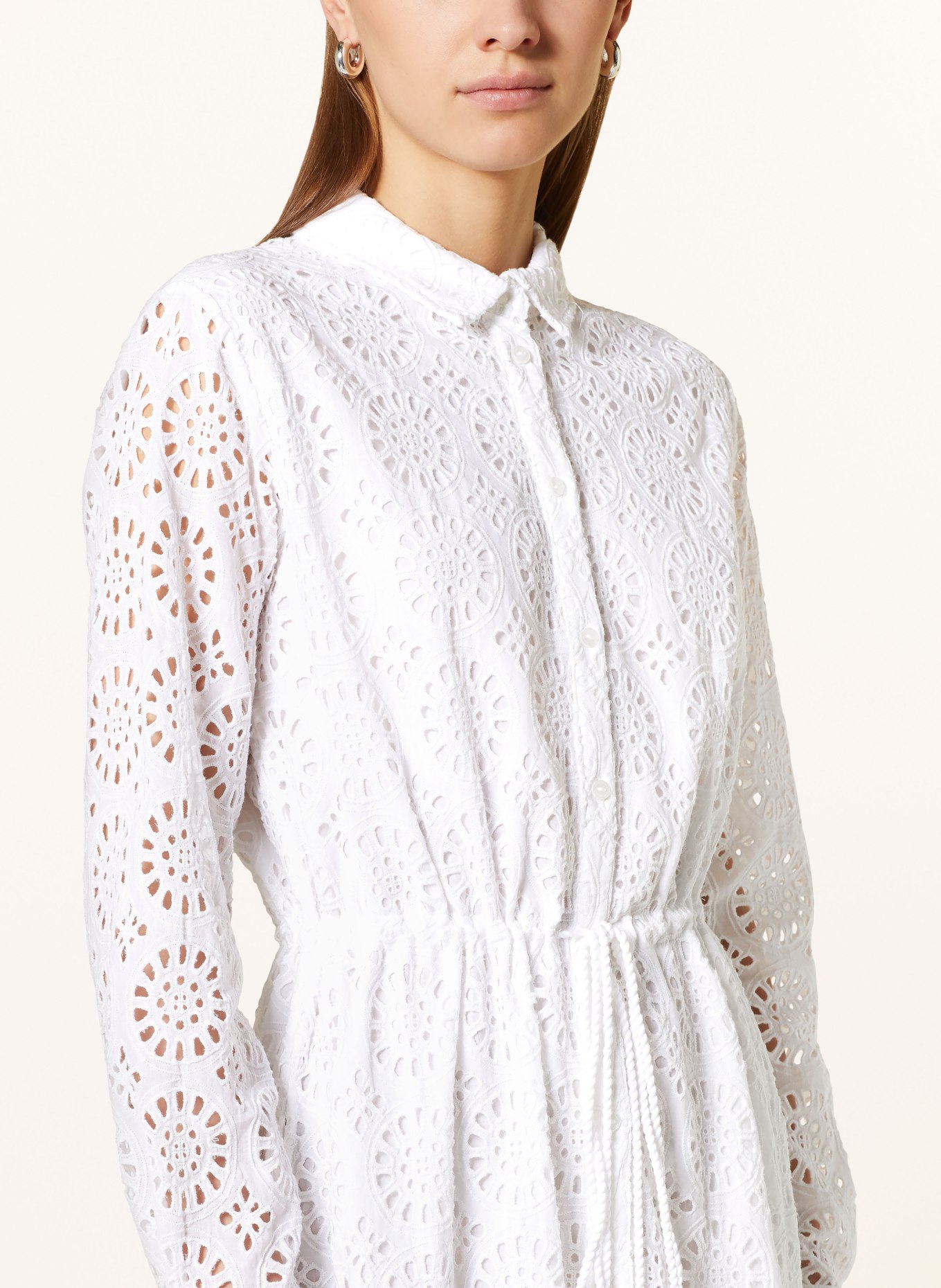 Pepe Jeans Shirt dress ETHEL made of lace, Color: WHITE (Image 4)