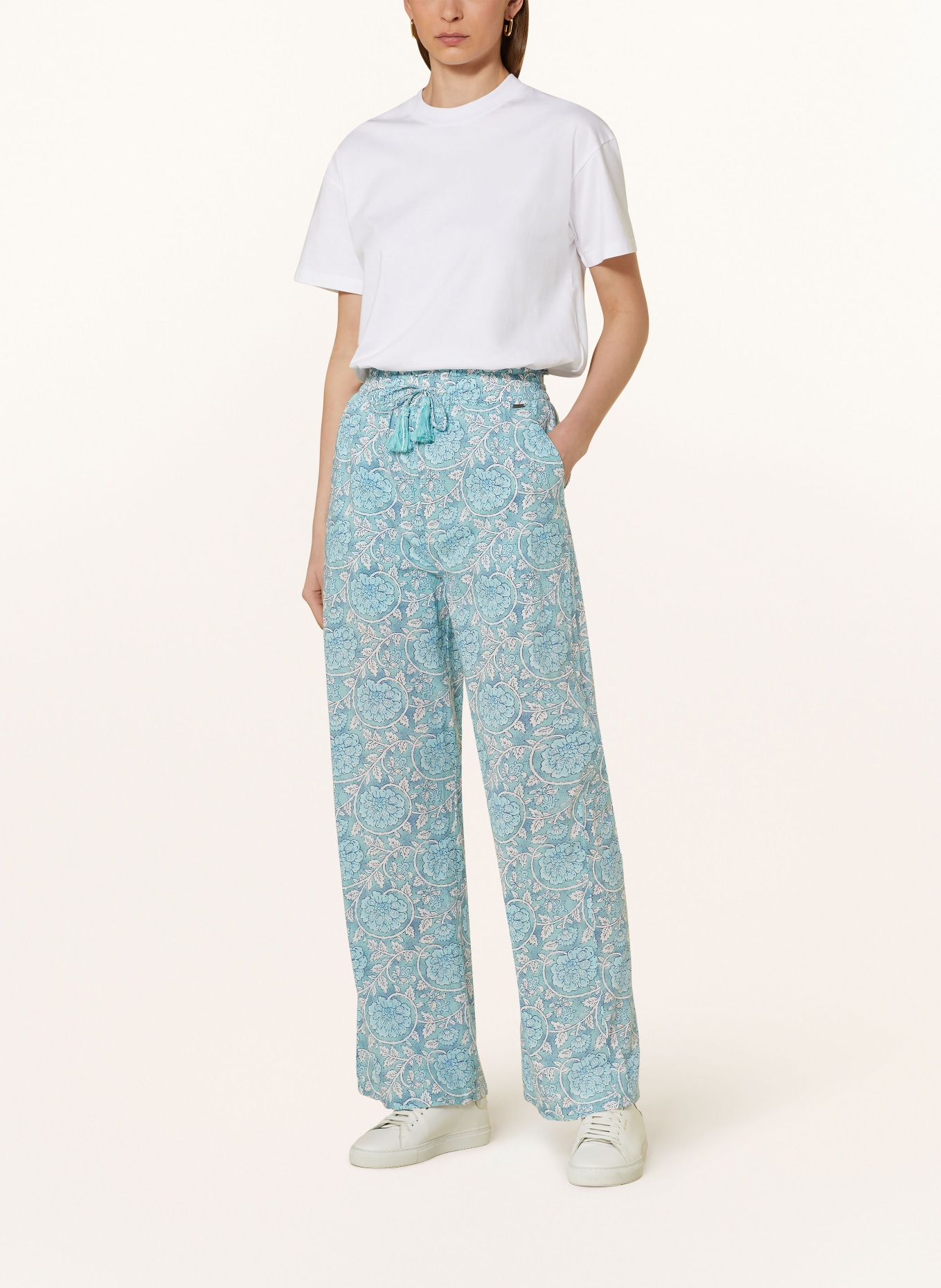 Pepe Jeans Trousers DANCE, Color: TURQUOISE/ BLUE/ WHITE (Image 2)