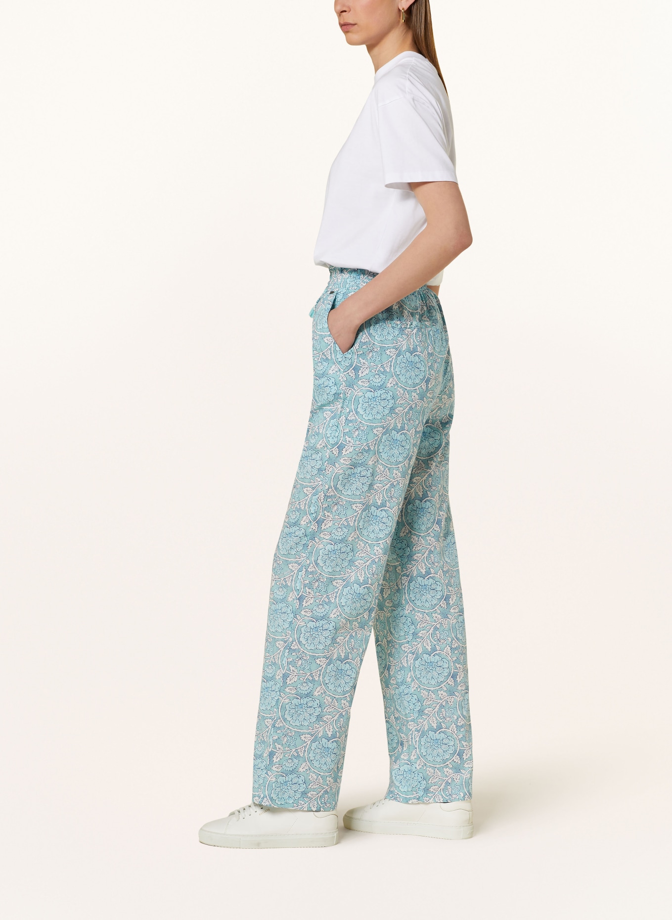 Pepe Jeans Trousers DANCE, Color: TURQUOISE/ BLUE/ WHITE (Image 4)